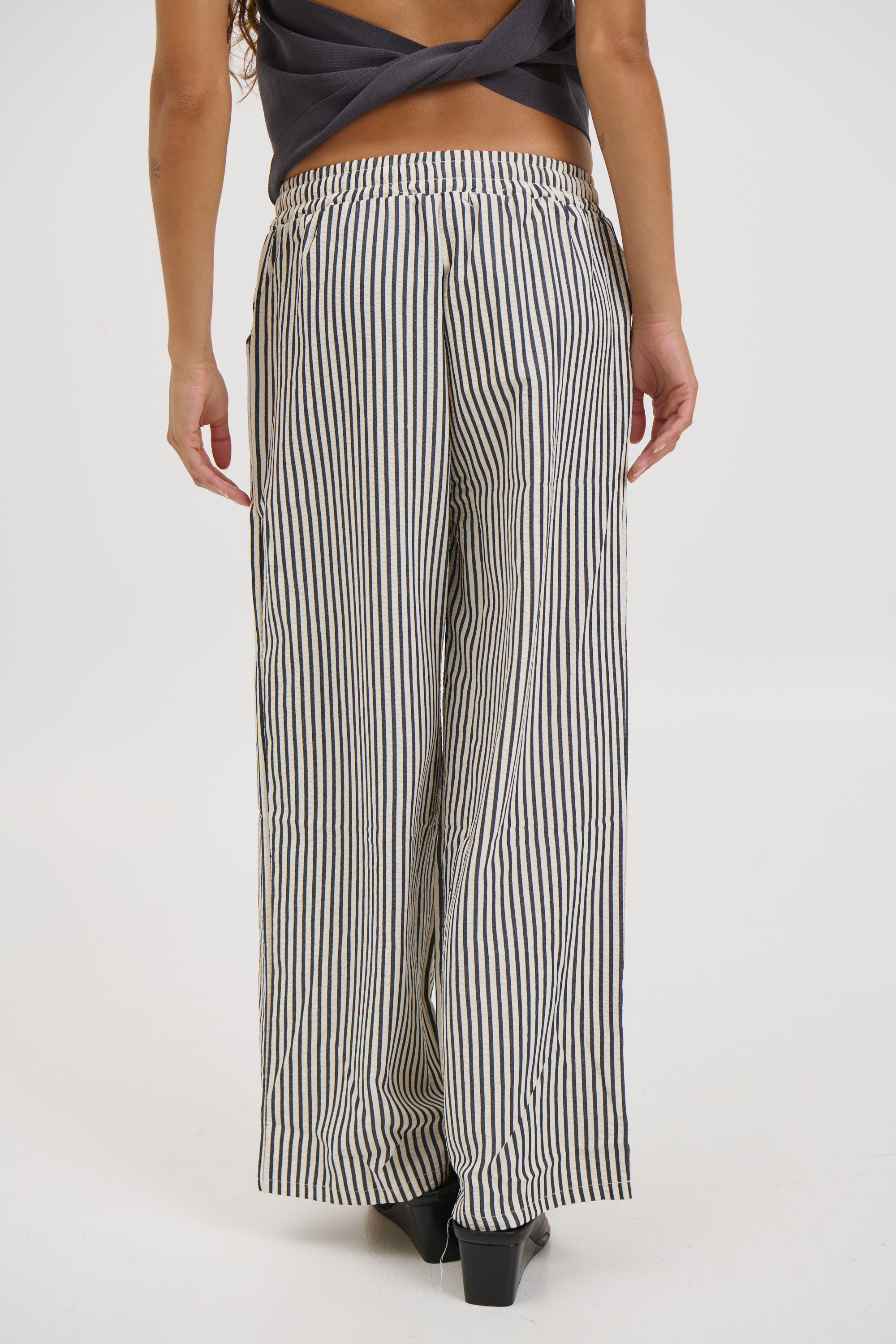 Hazel Pant Black Stripe