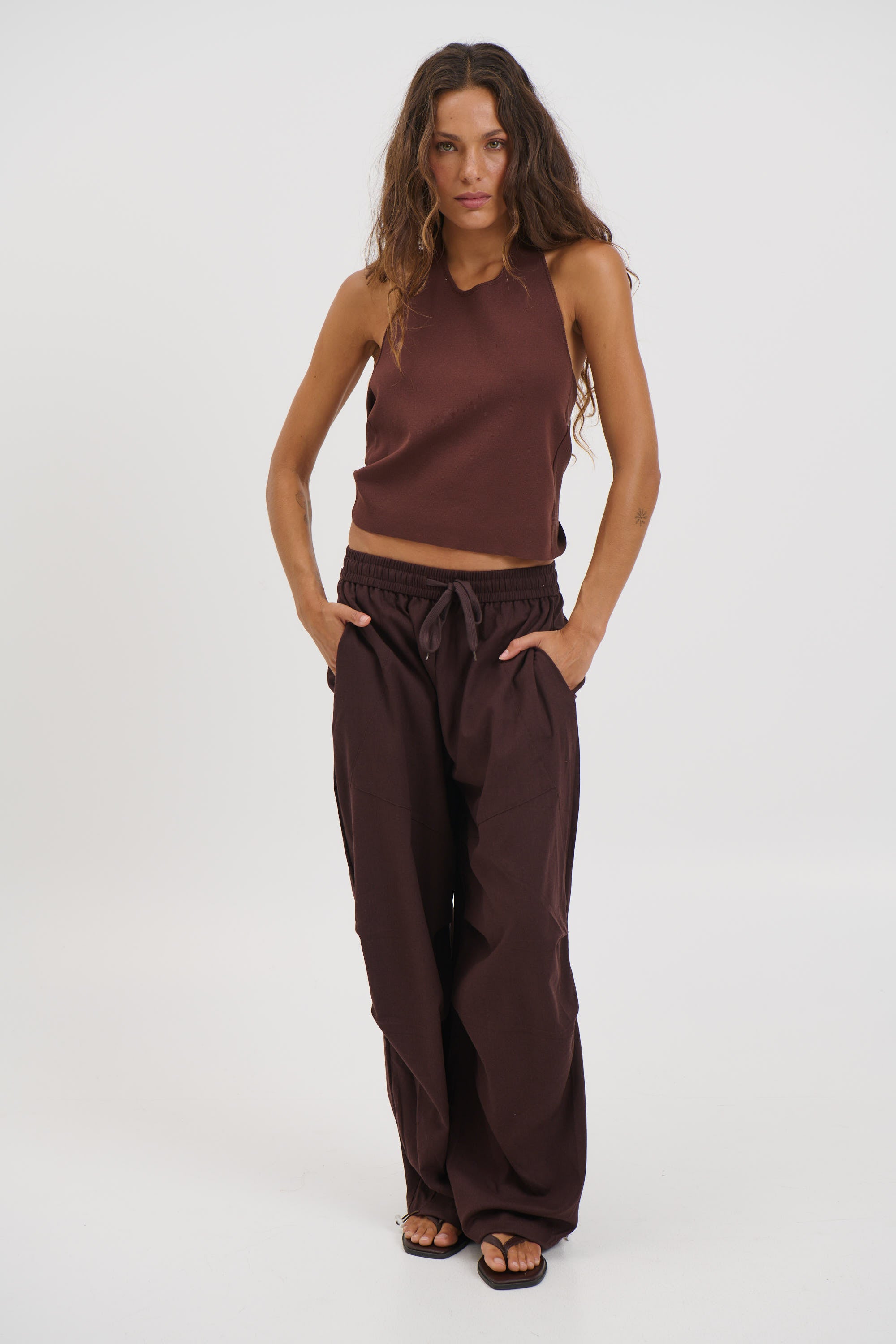 Opal Halter Top Chocolate