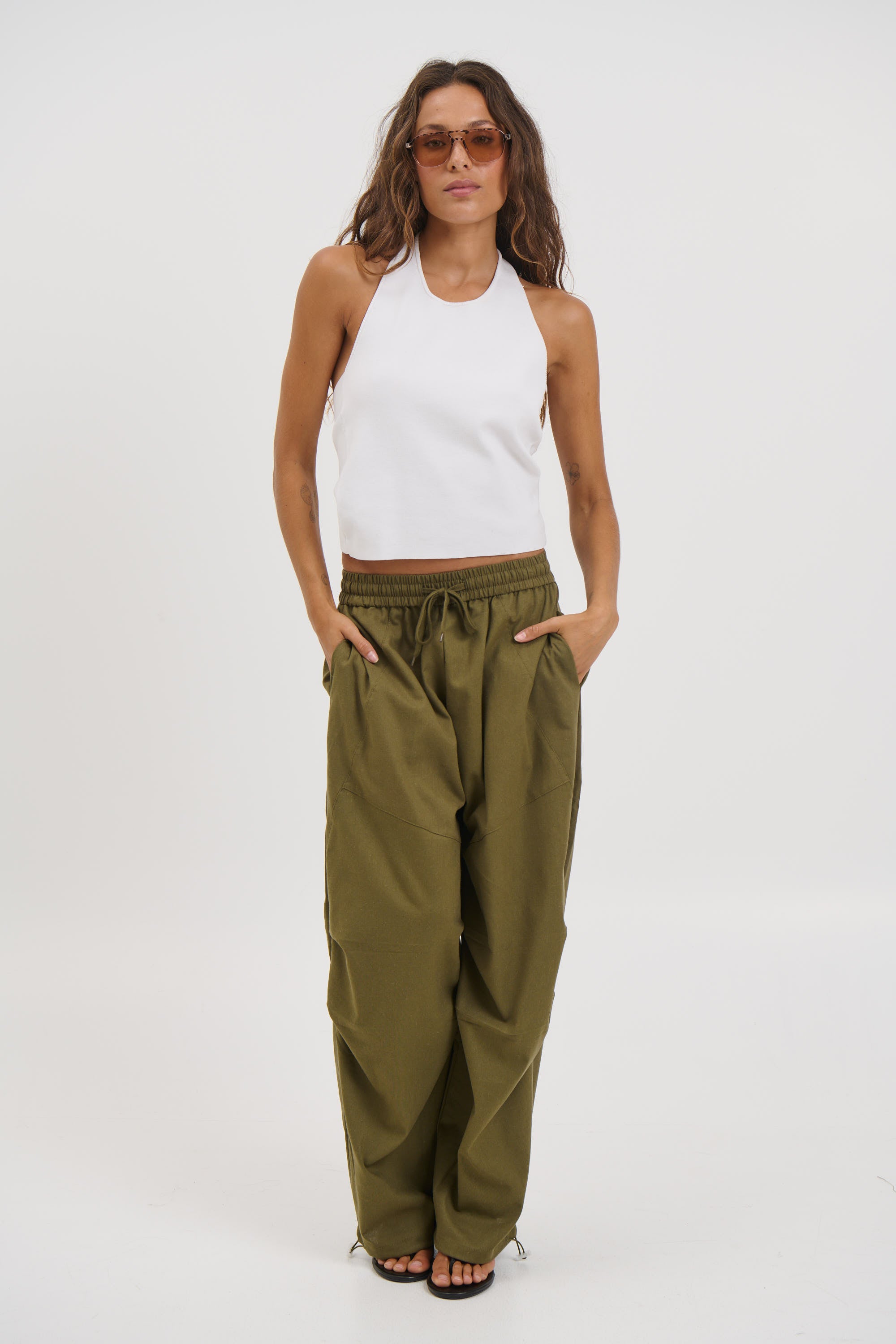 Opal Halter Top White