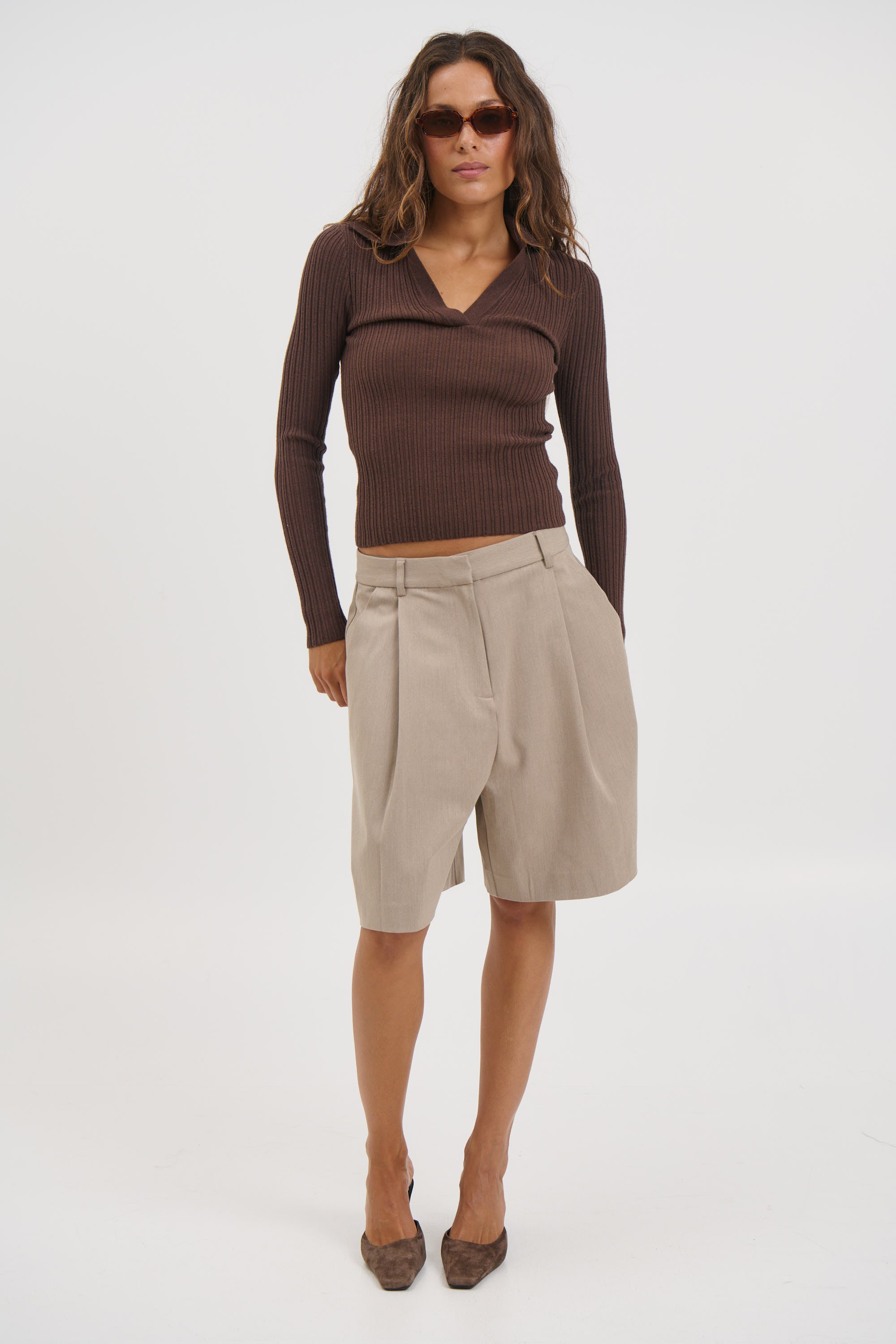 Giulia Long Sleeve Chocolate