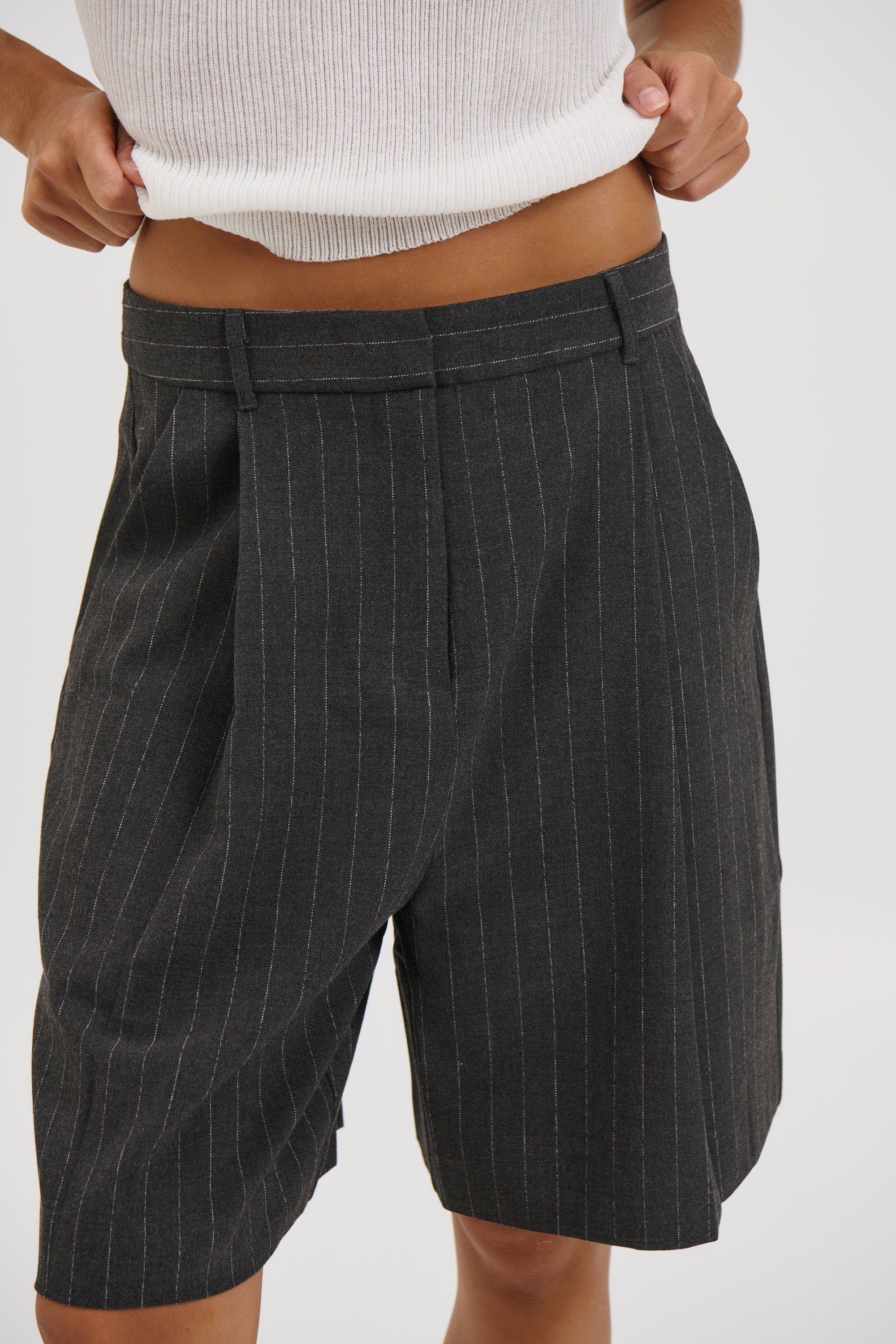 Mika Short Pinstripe