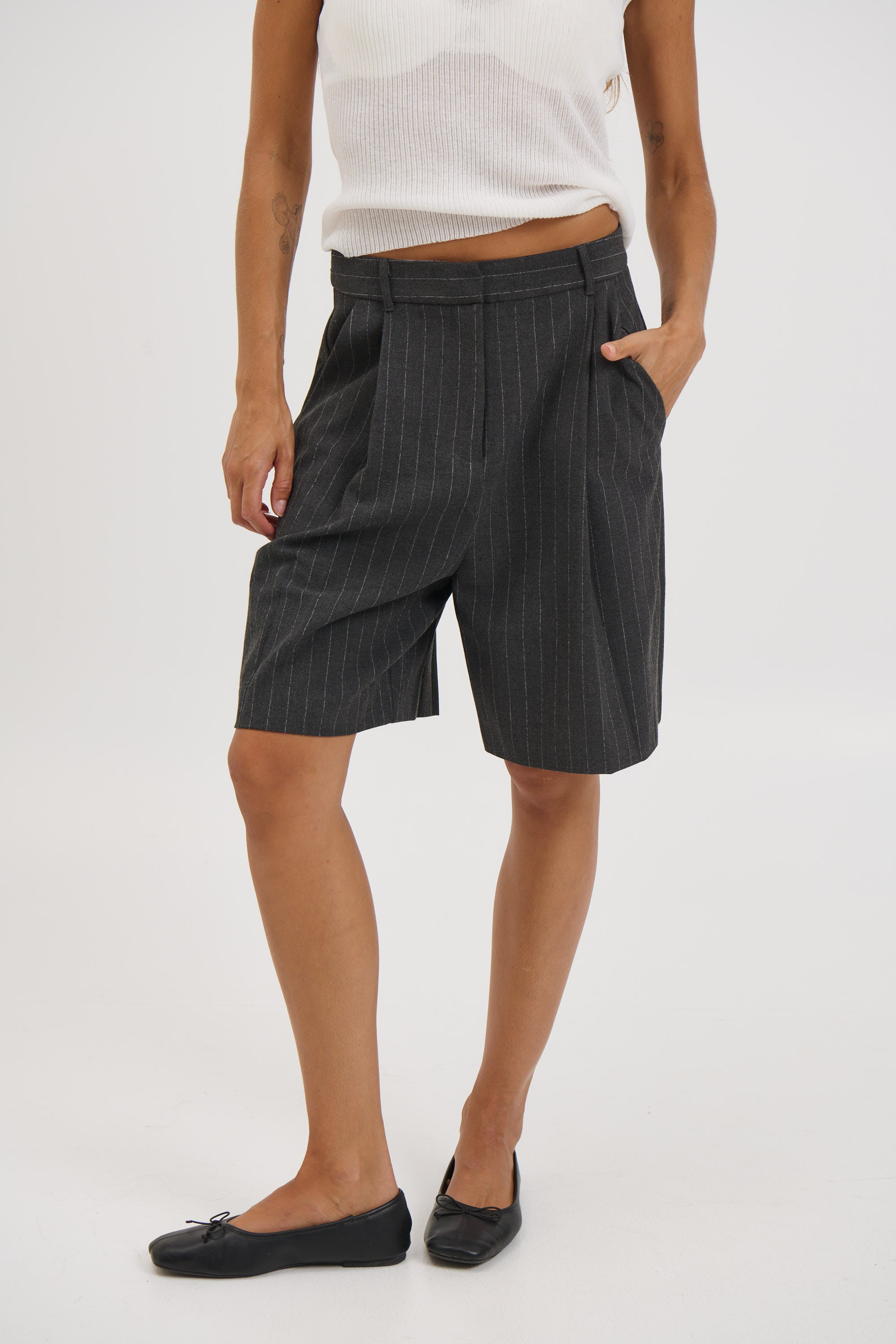 Mika Short Pinstripe