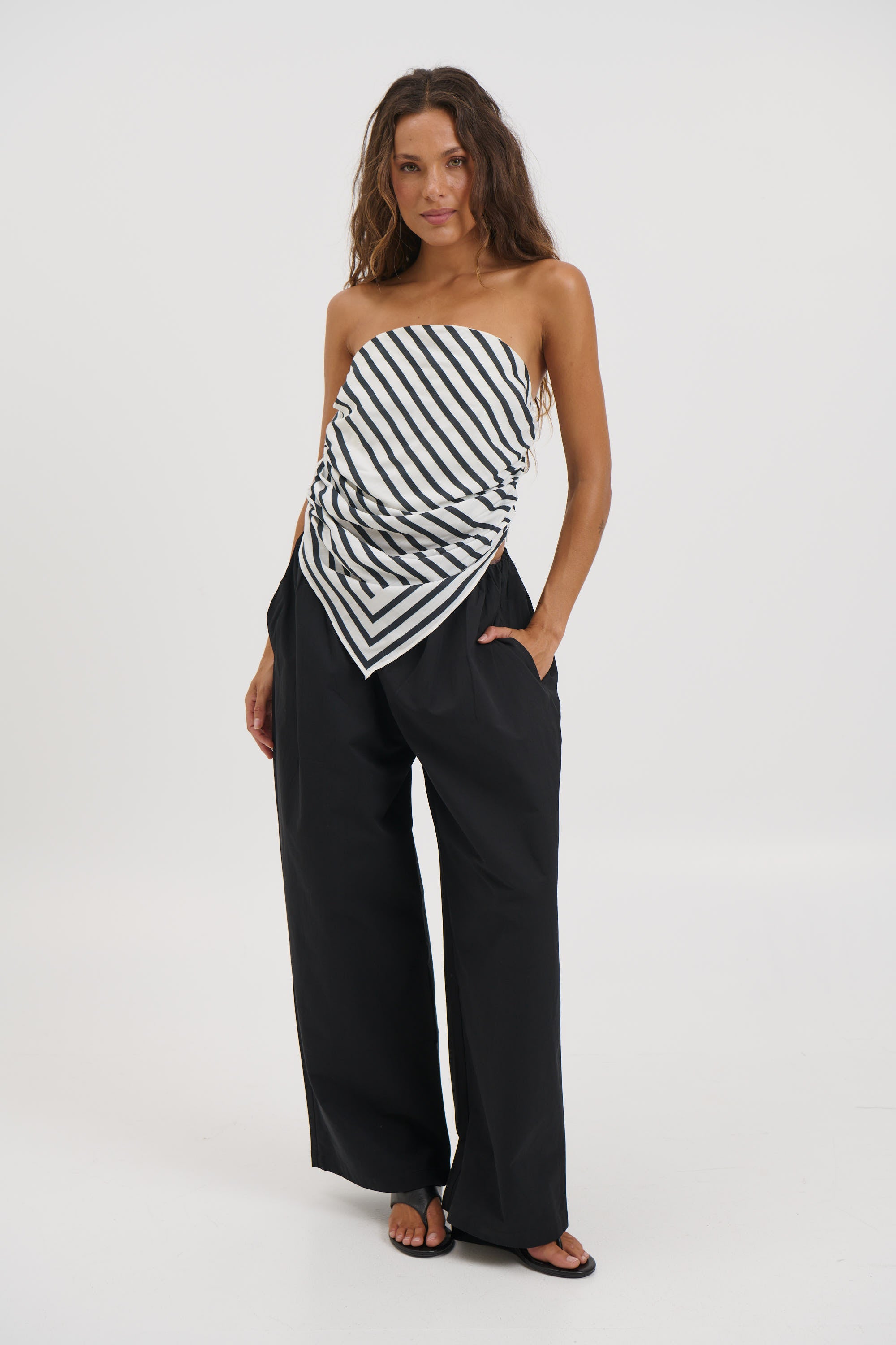 Vincent Scarf Top Beige