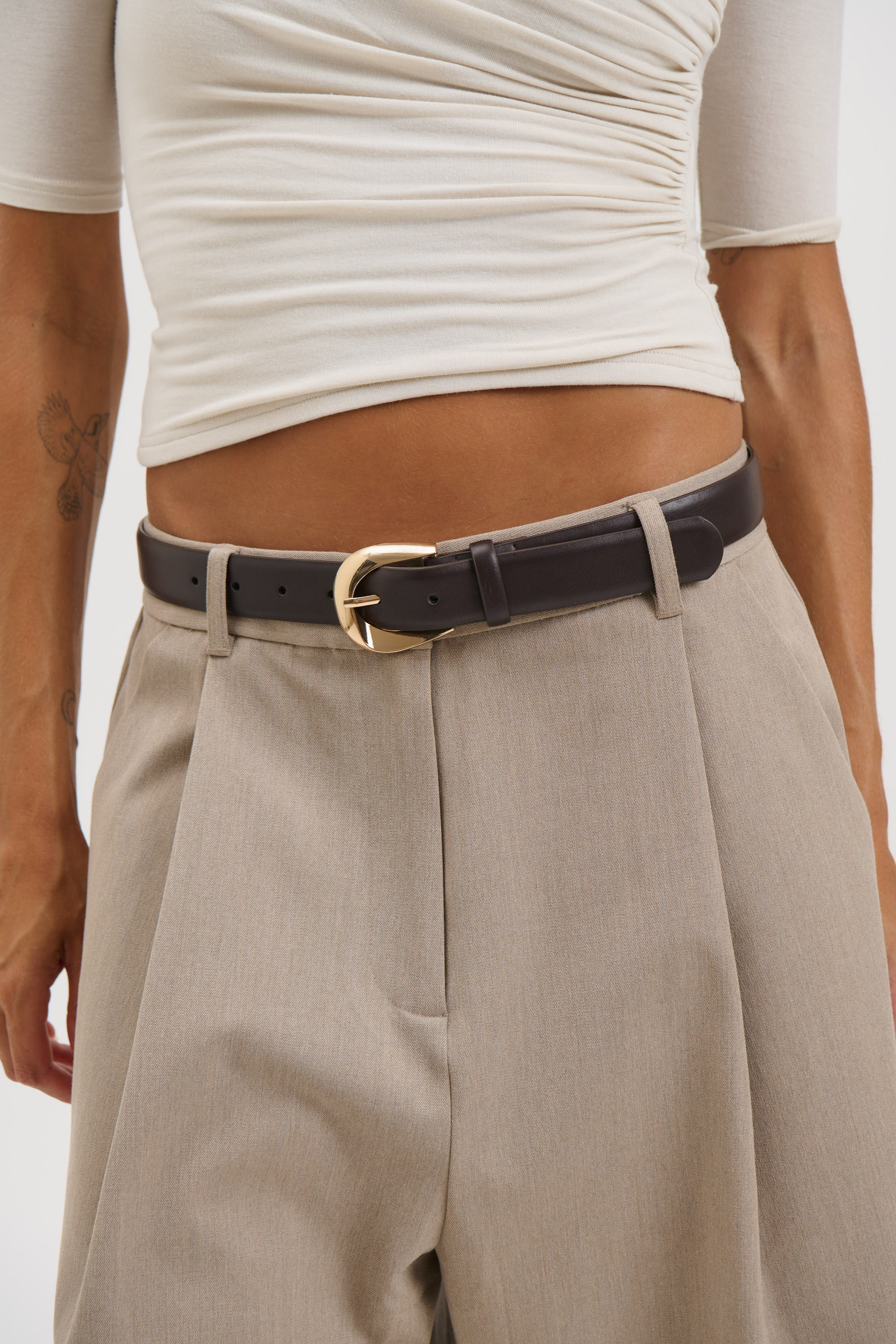Daisy Belt Dark Cacao/Gold