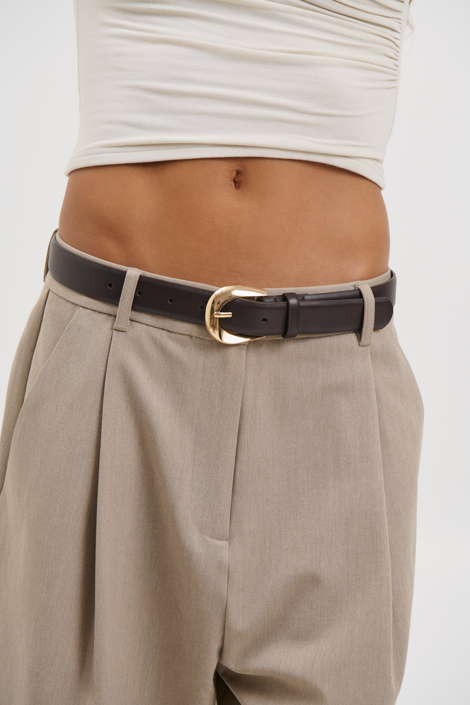 Daisy Belt Dark Cacao/Gold
