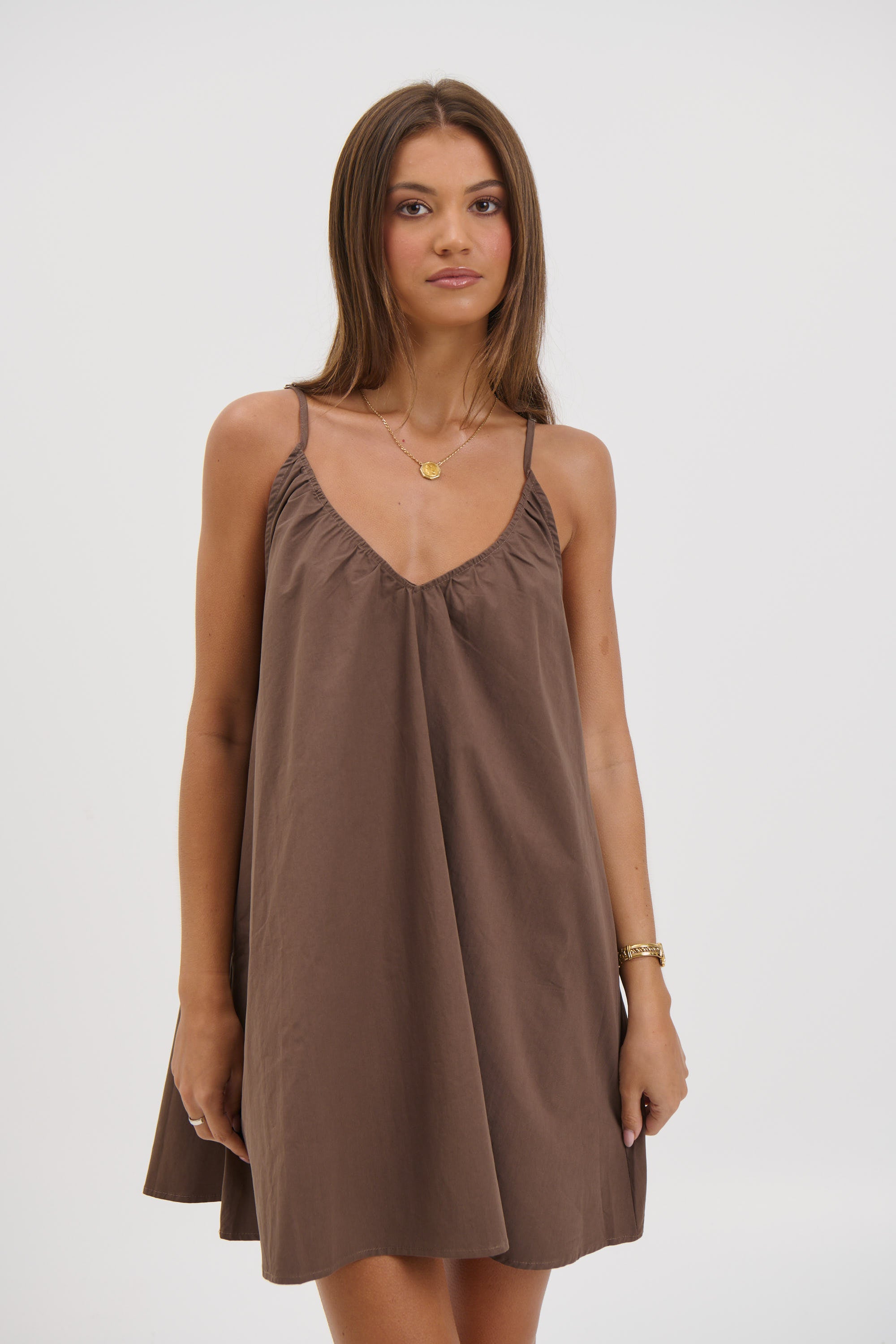 Mack Mini Dress Chocolate
