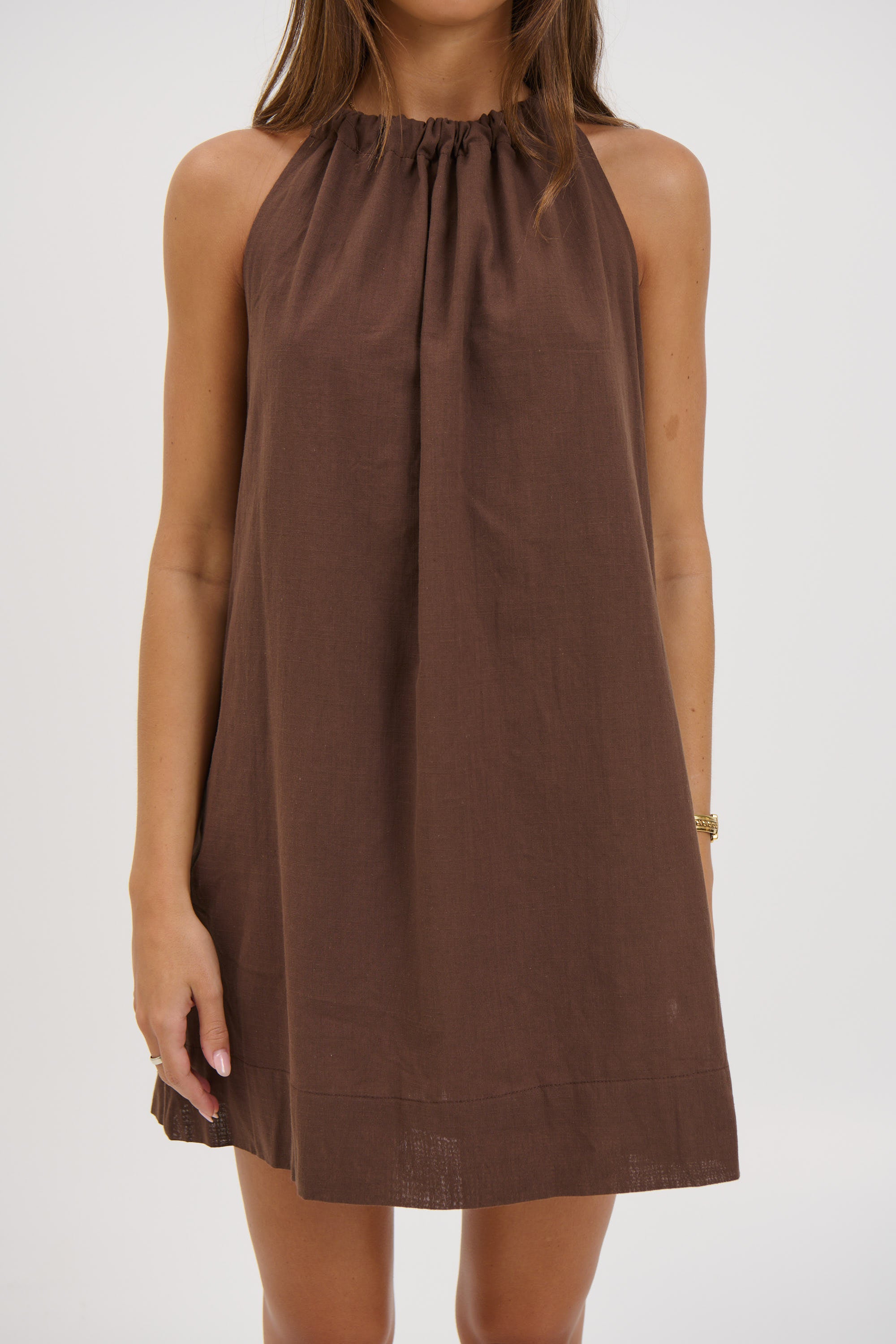 Novie Mini Dress Chocolate