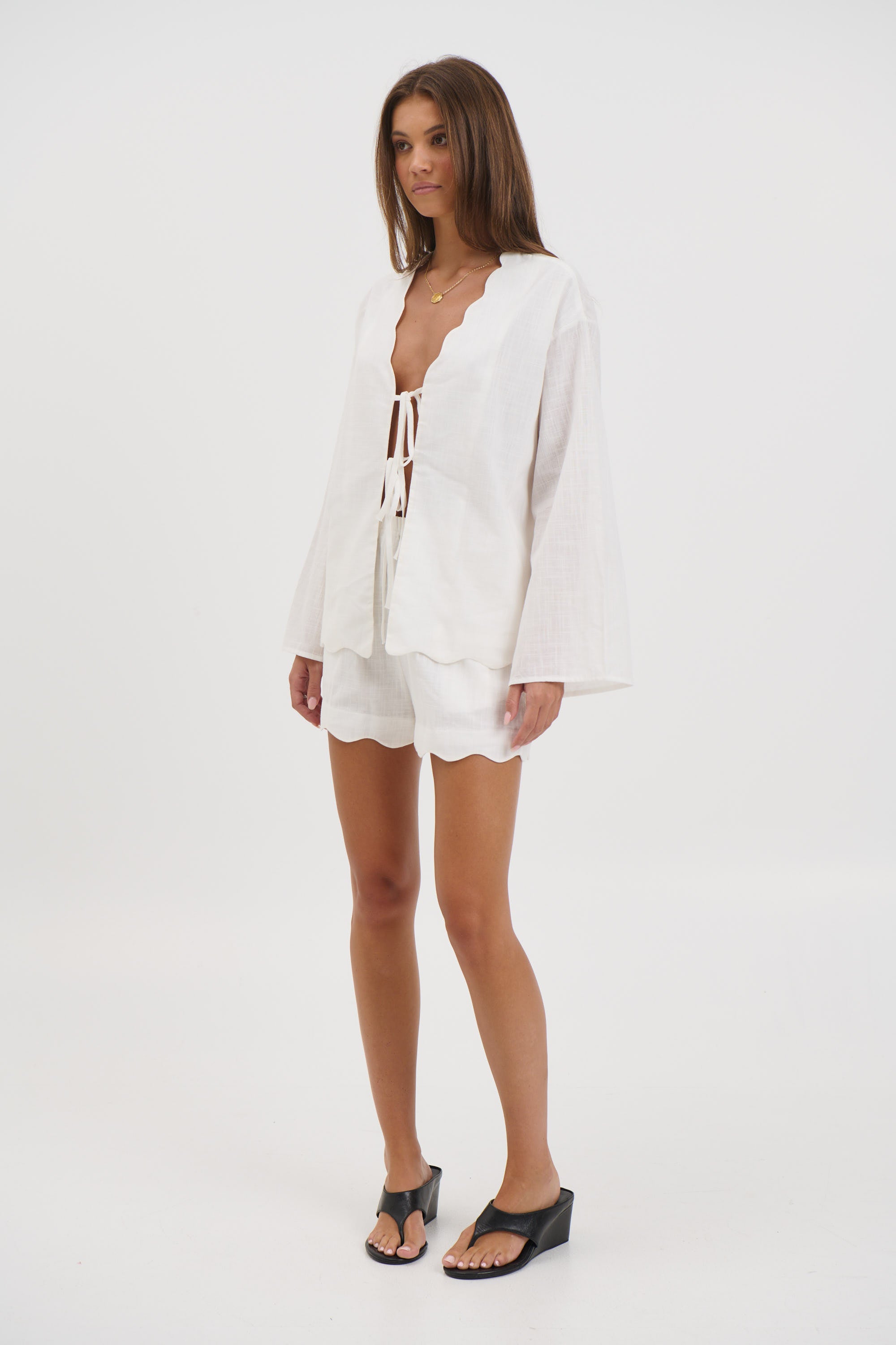 Tianna Scallop Set White