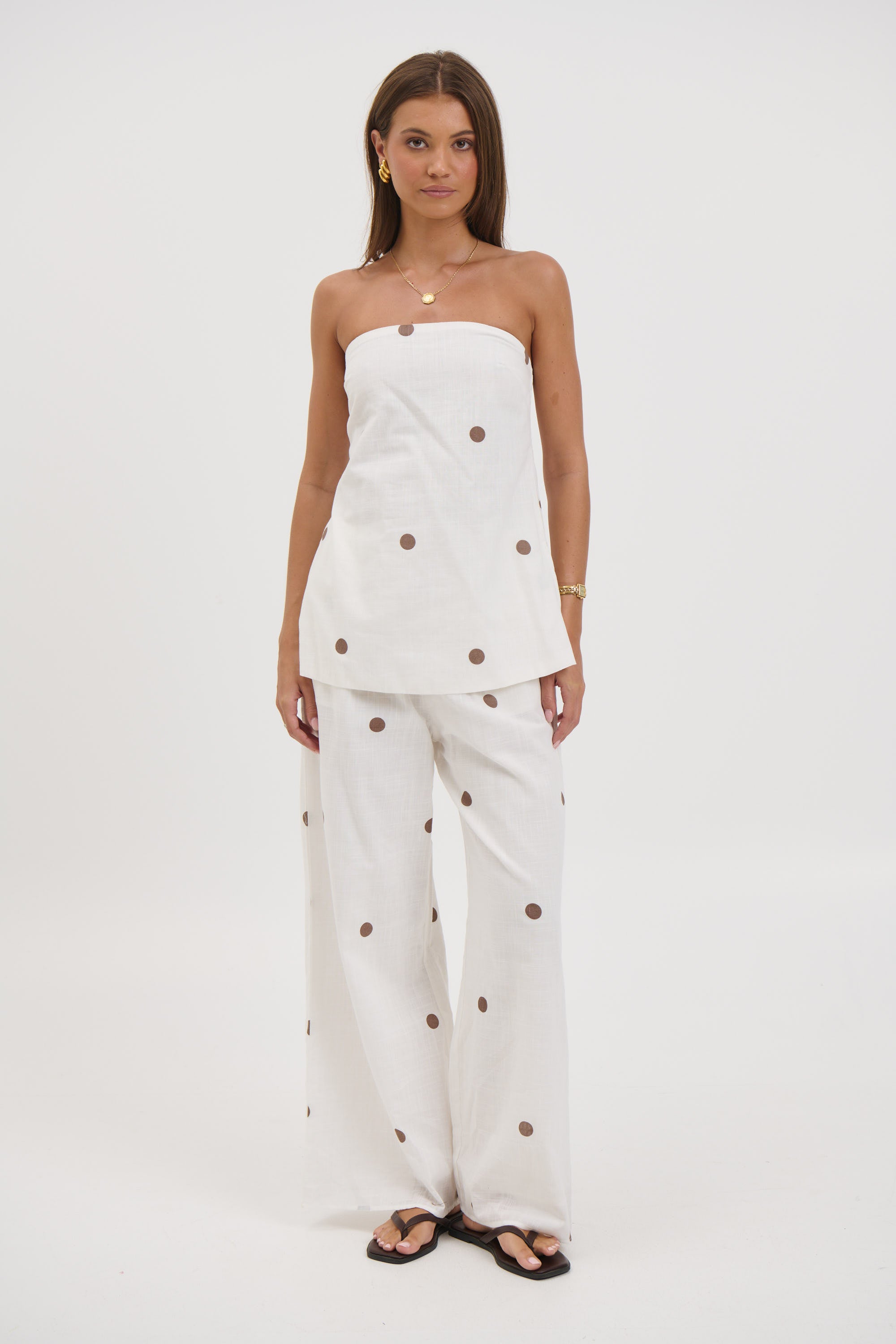 Nora Set White Polka