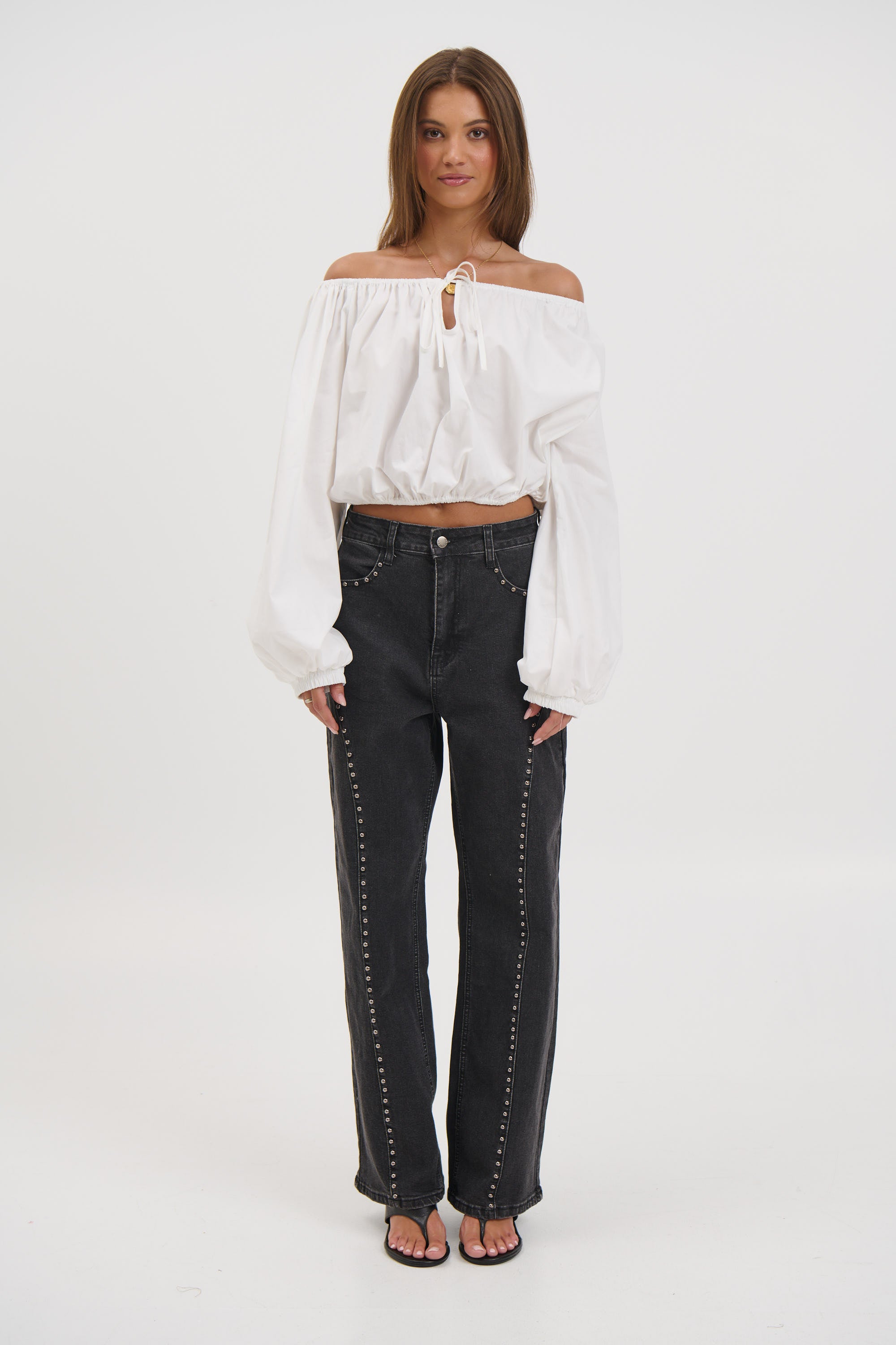 Sarsha Long Sleeve White