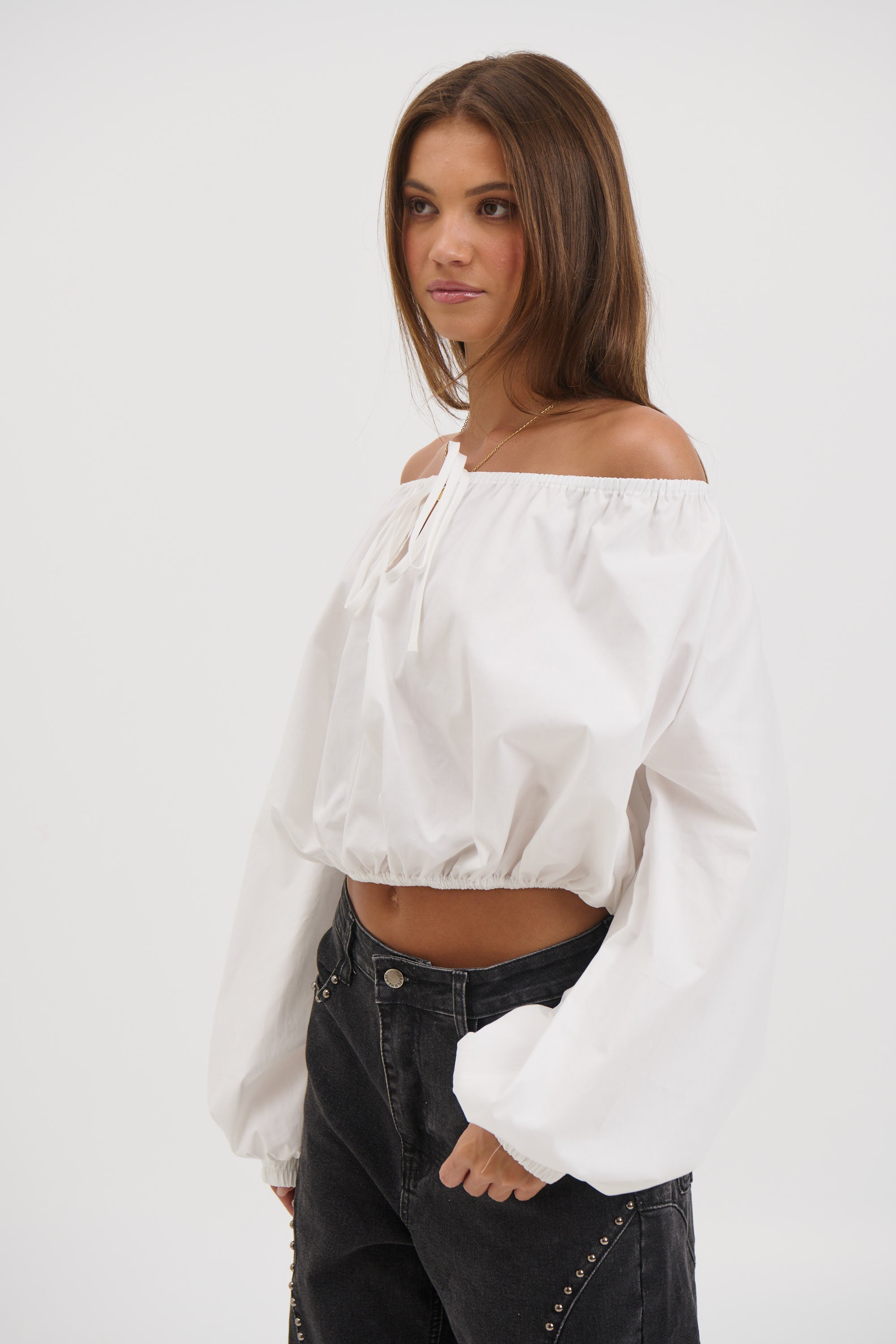 Sarsha Long Sleeve White