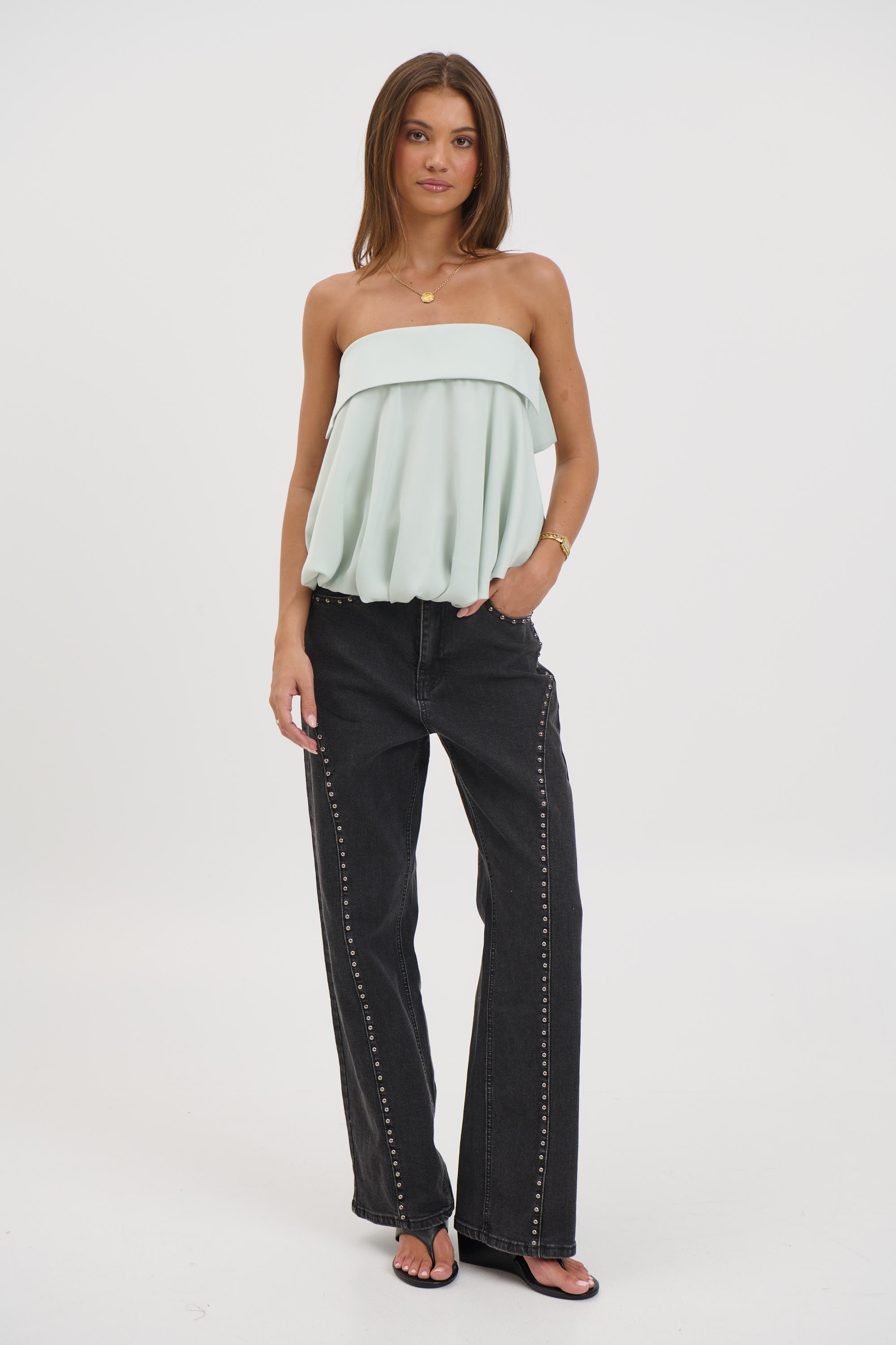 Makenzie Strapless Top Mint