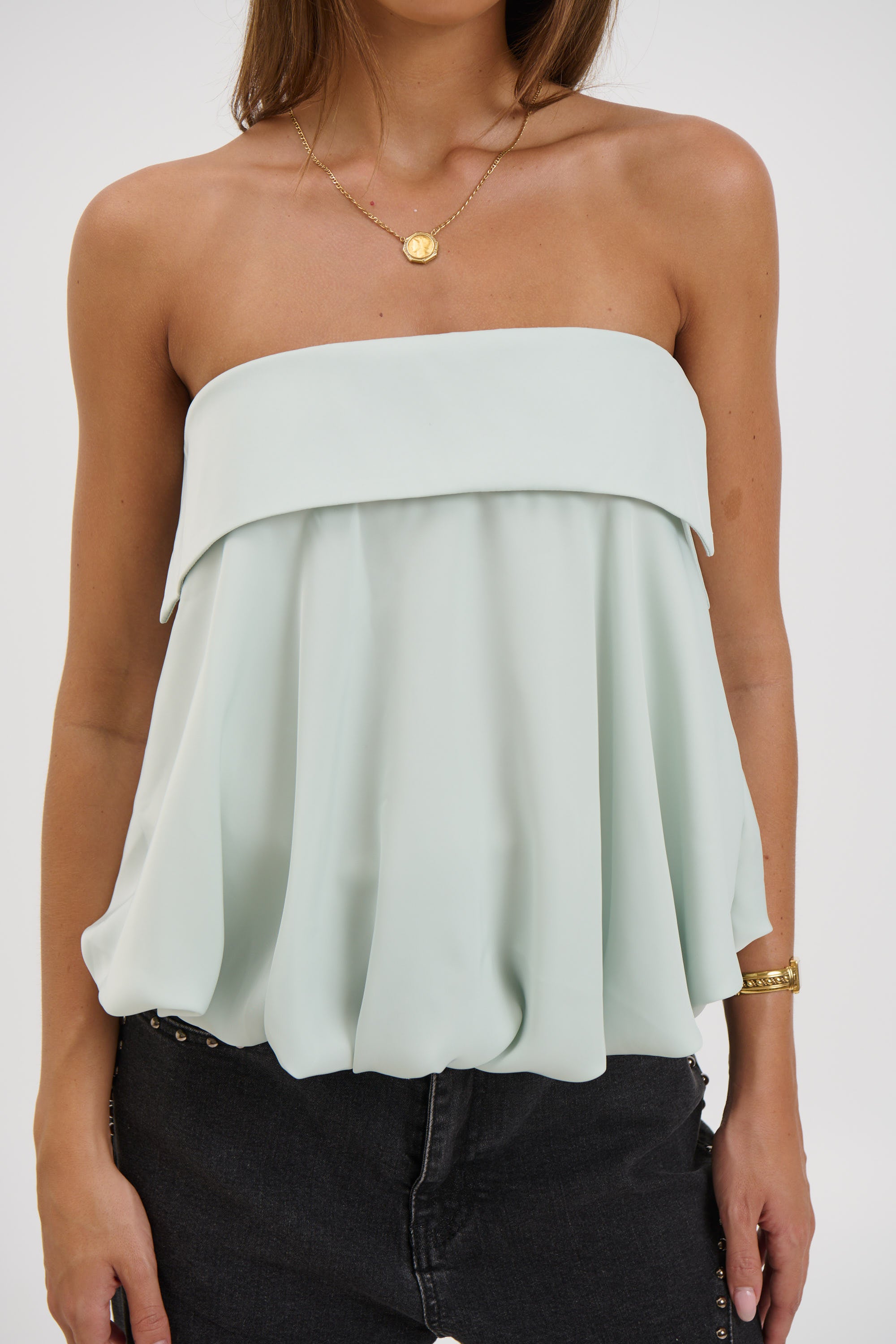 Makenzie Strapless Top Mint