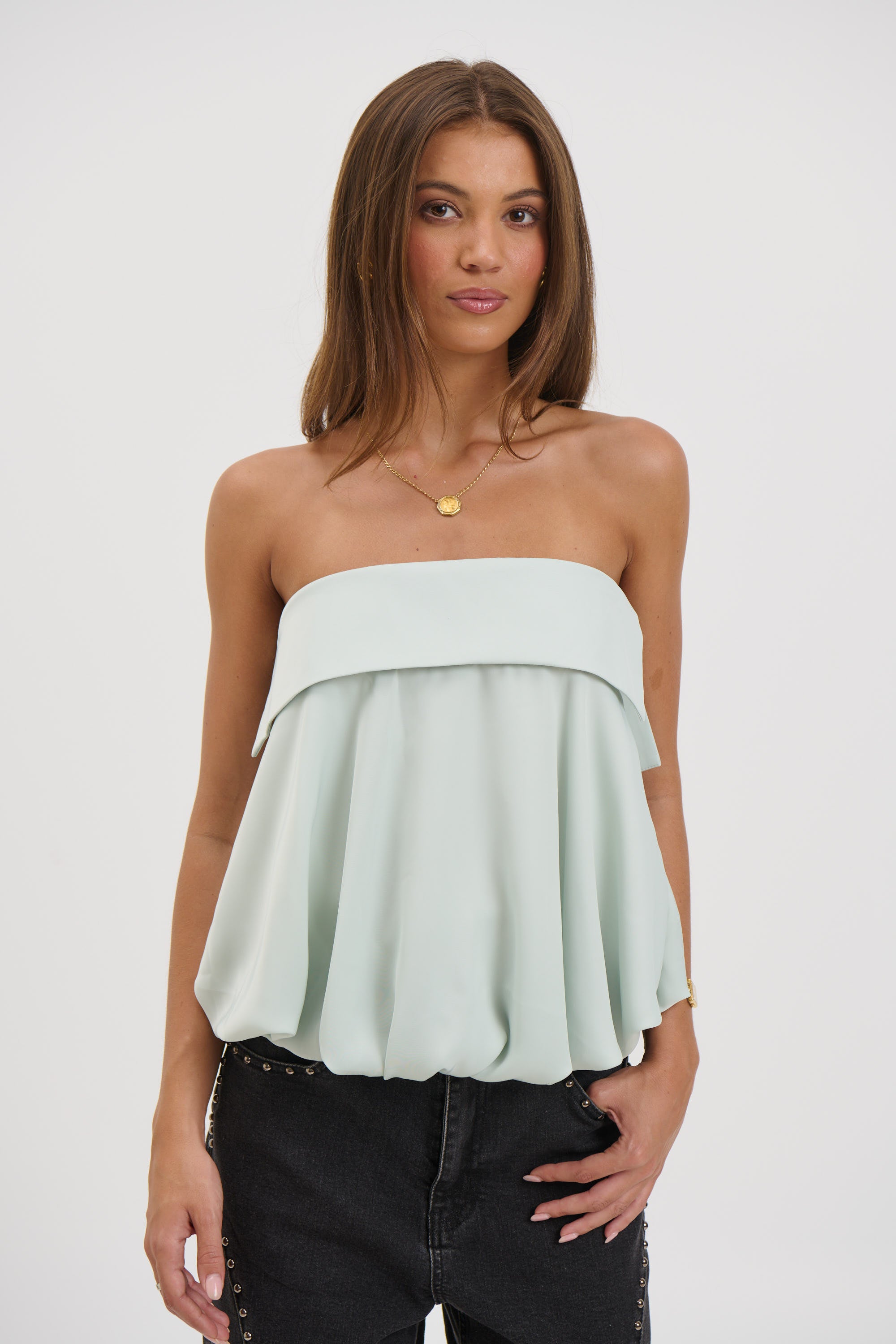 Makenzie Strapless Top Mint