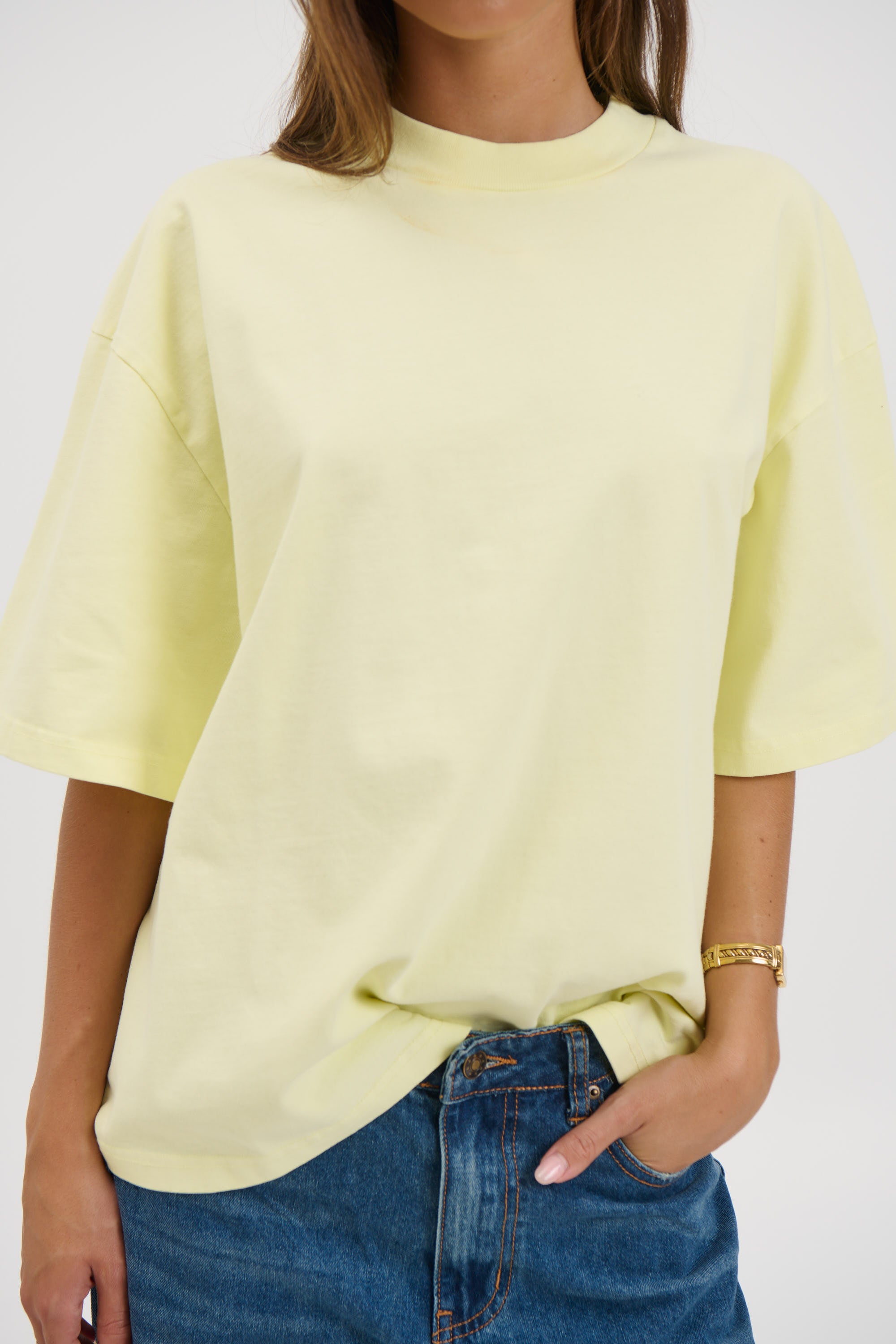 Unisex Emmett Box Tee Lemon