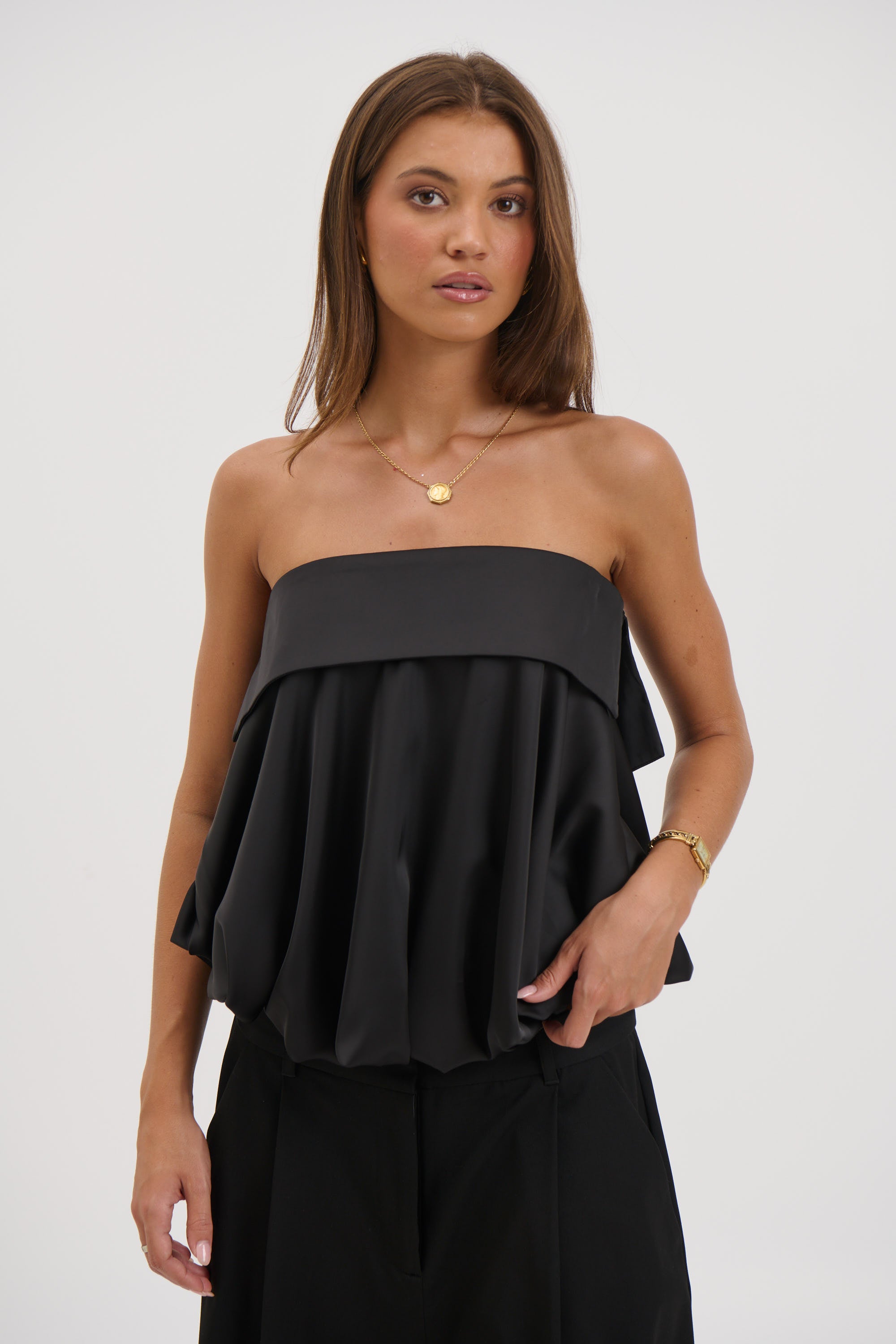 Makenzie Strapless Top Black