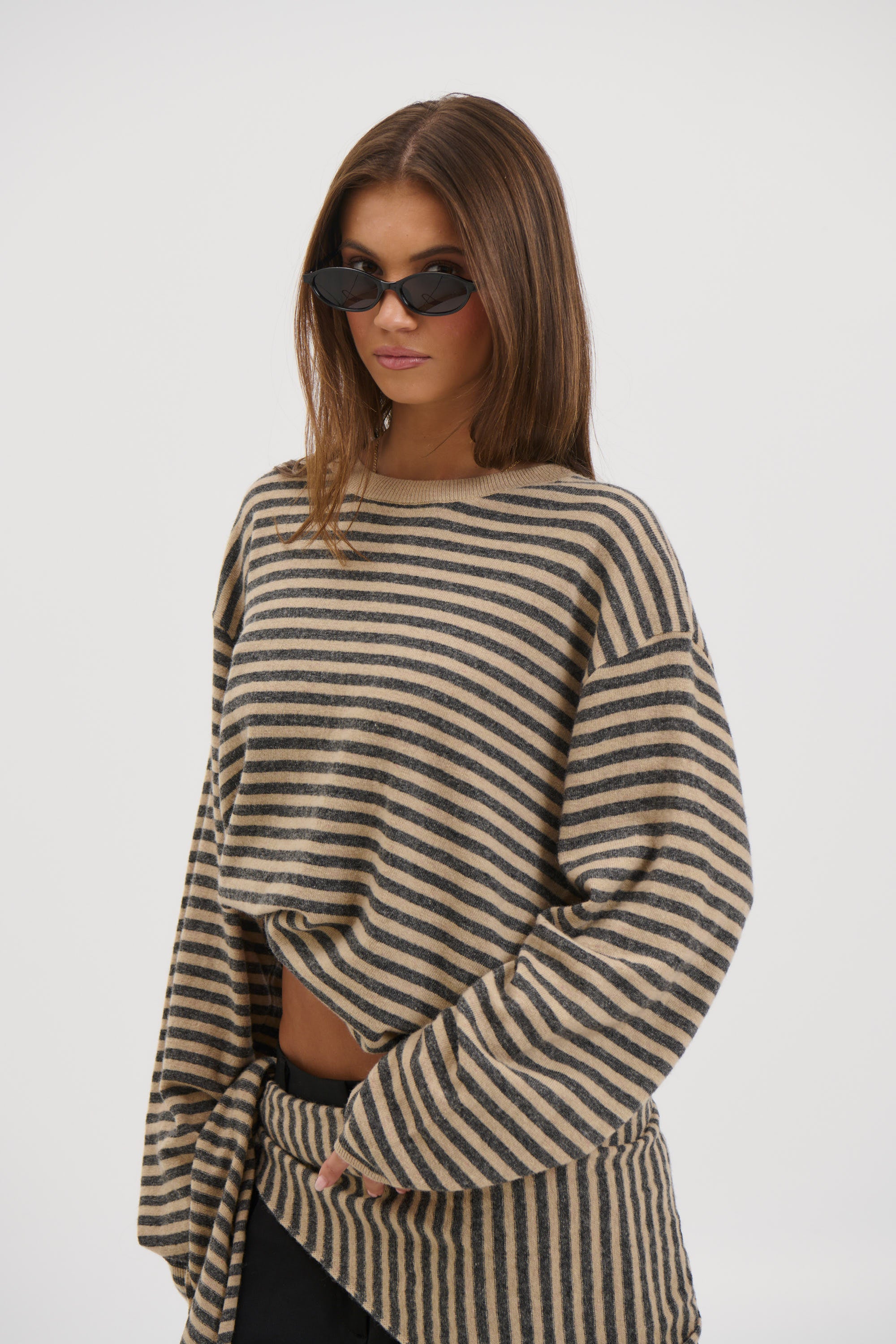 Olsen Knit Slate Stripe
