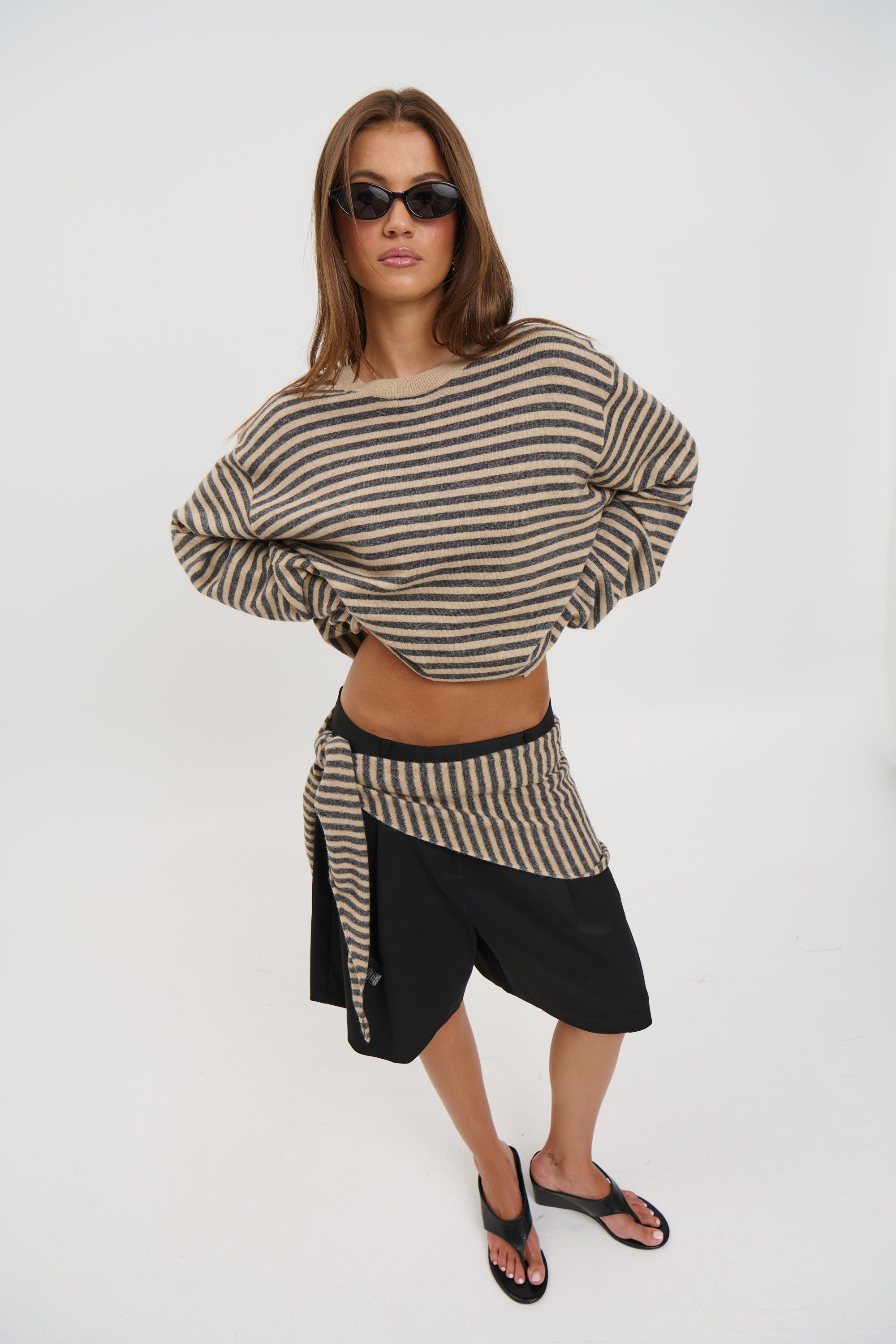 Olsen Knit Slate Stripe
