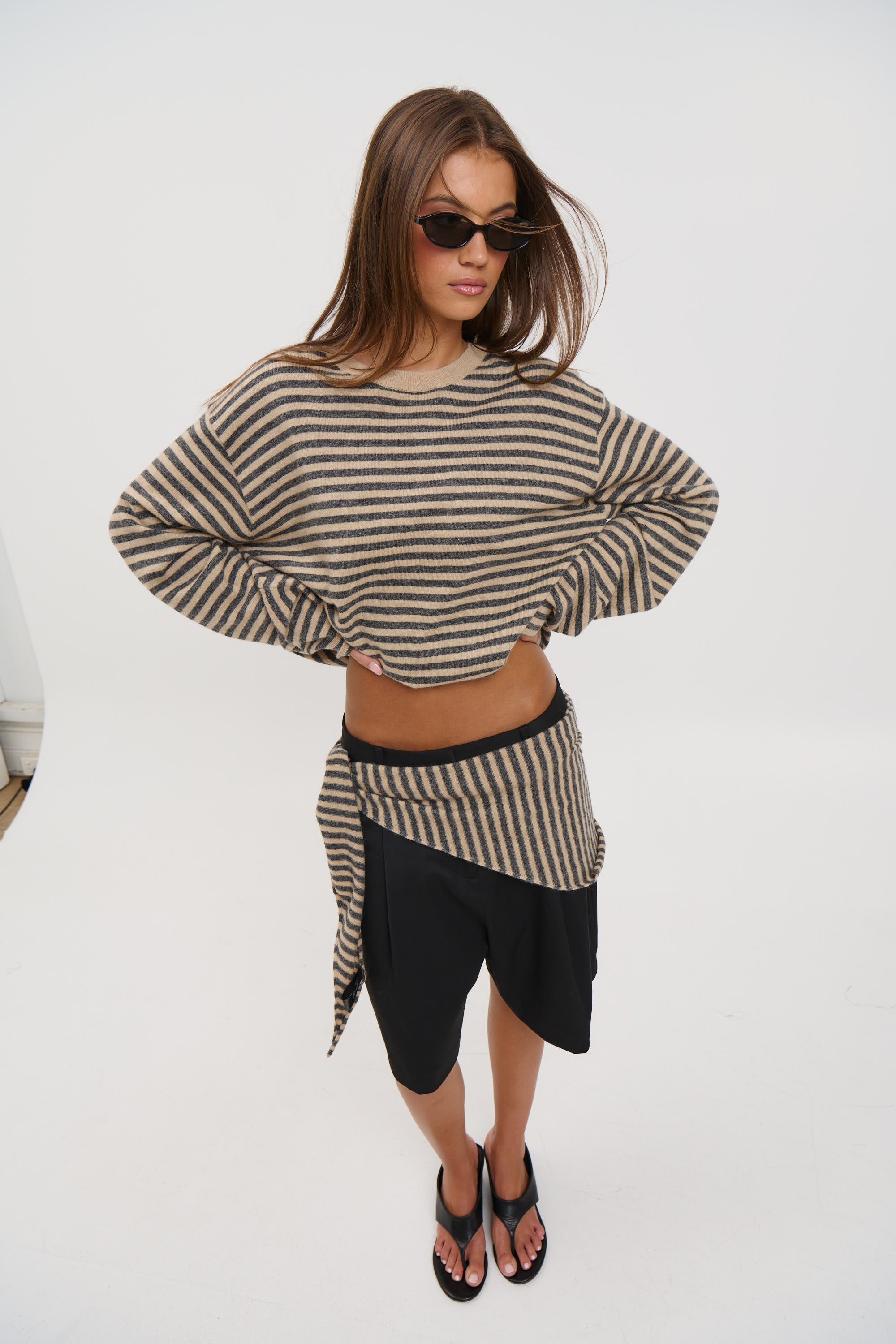 Olsen Knit Slate Stripe