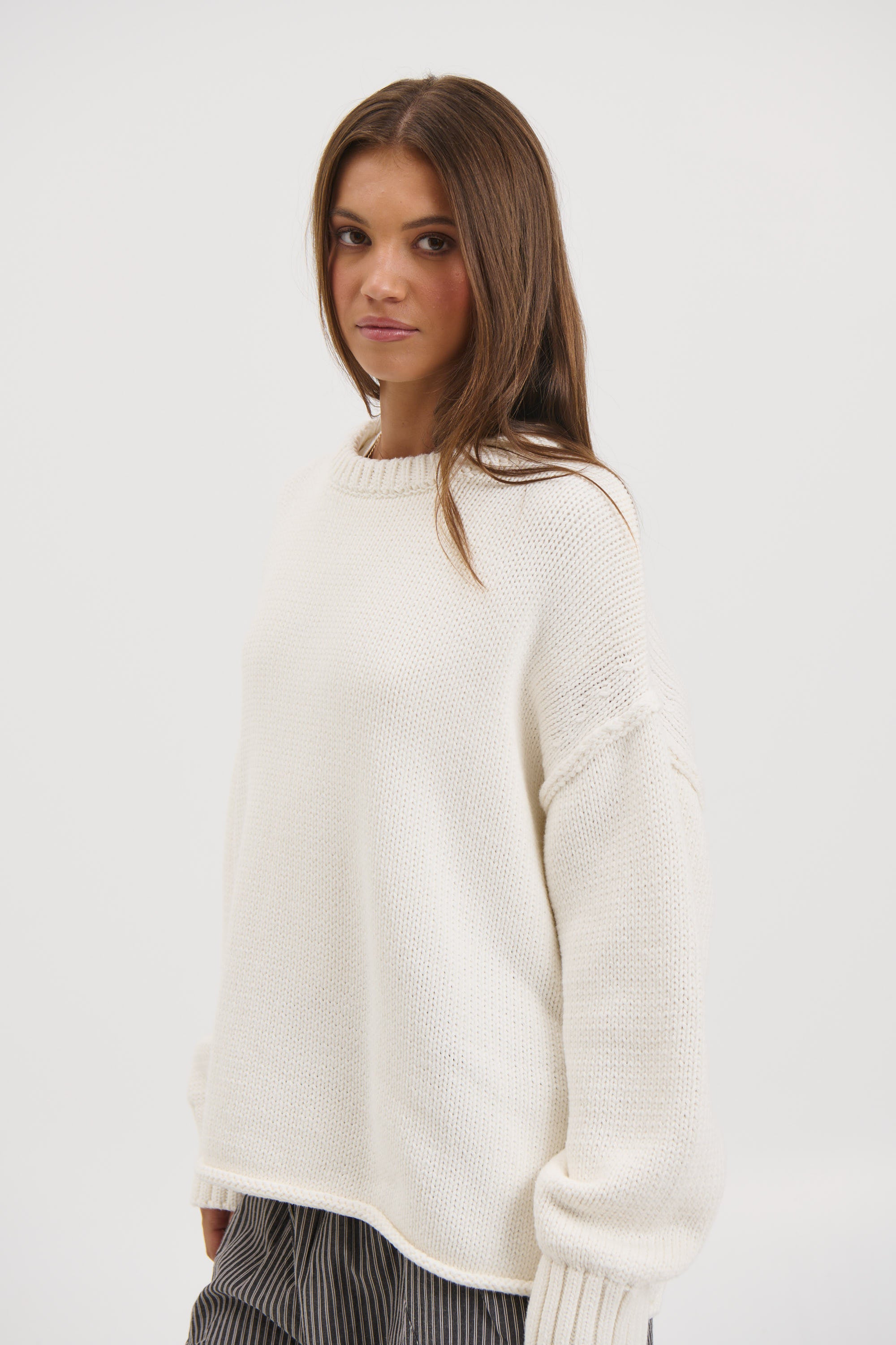 Nikova Knit Jumper White