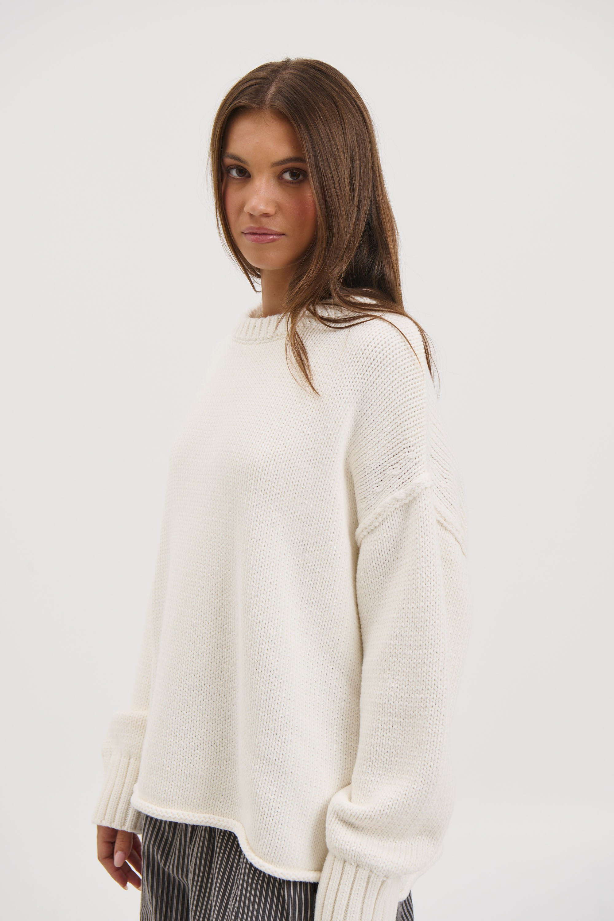 Nikova Knit Jumper White
