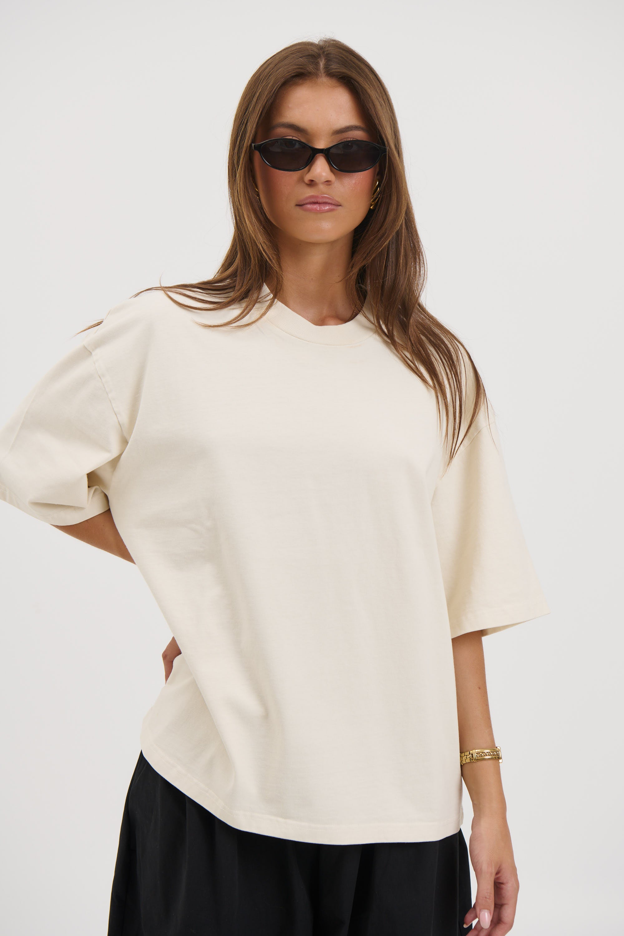 Unisex Emmett Box Tee Ivory