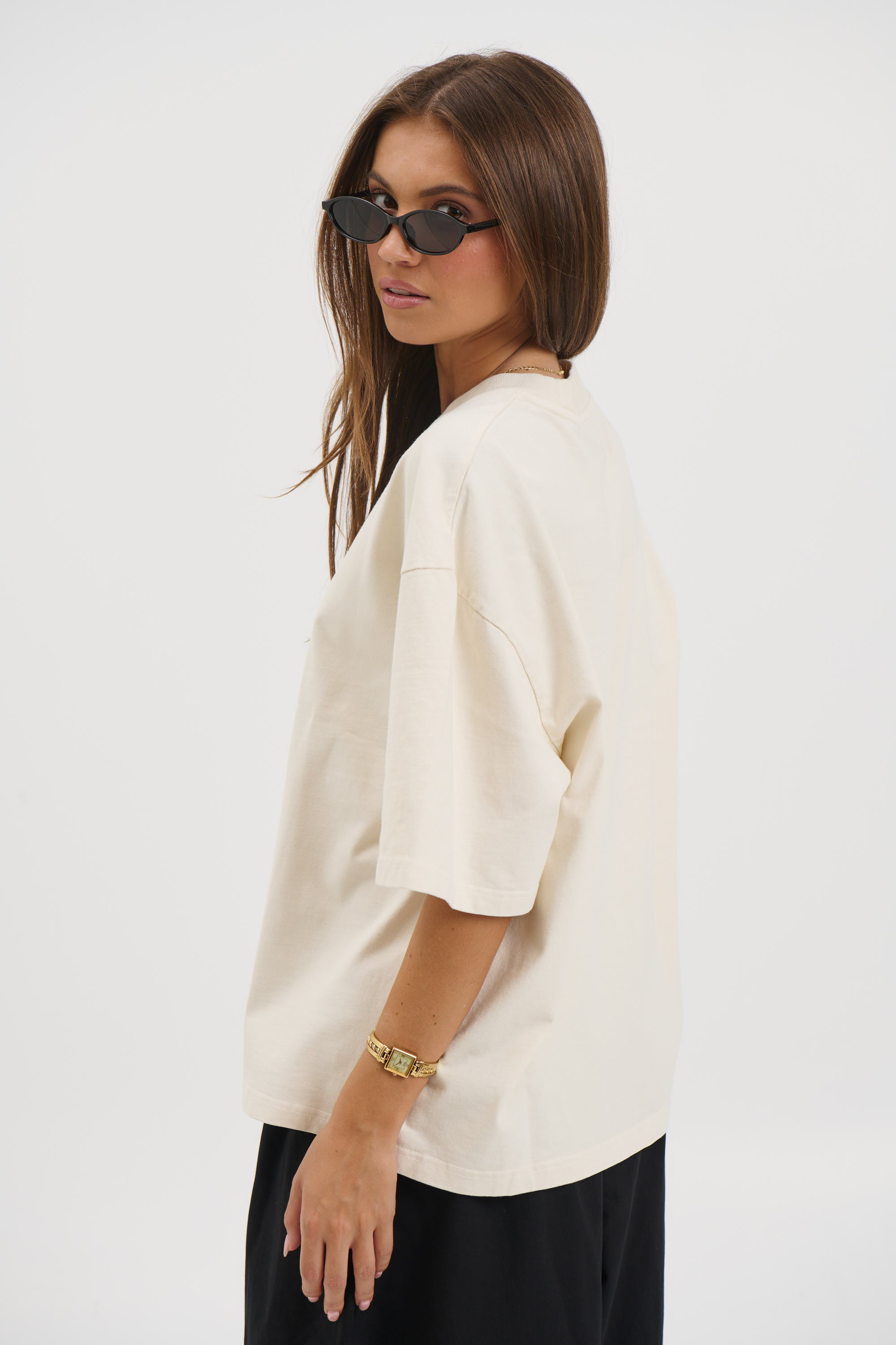 Unisex Emmett Box Tee Ivory
