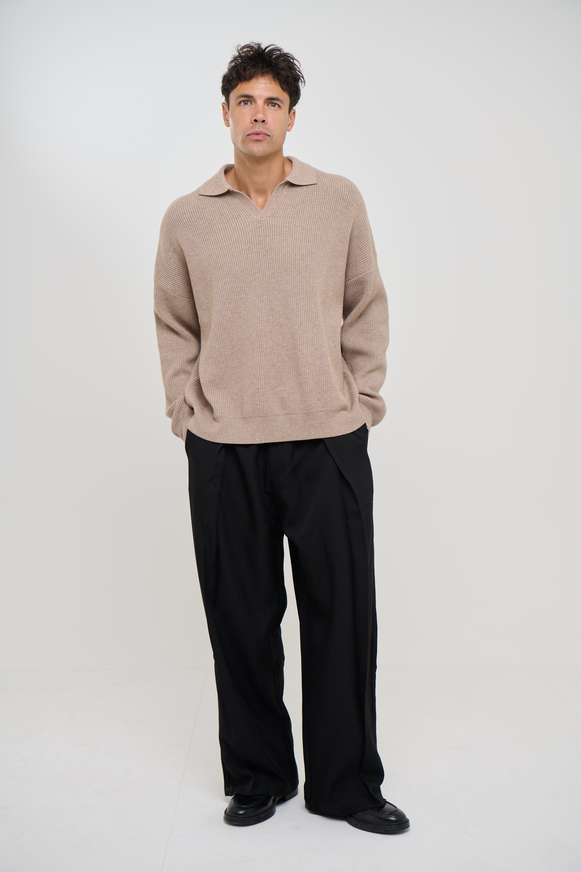 Jay Knitted Polo Oat