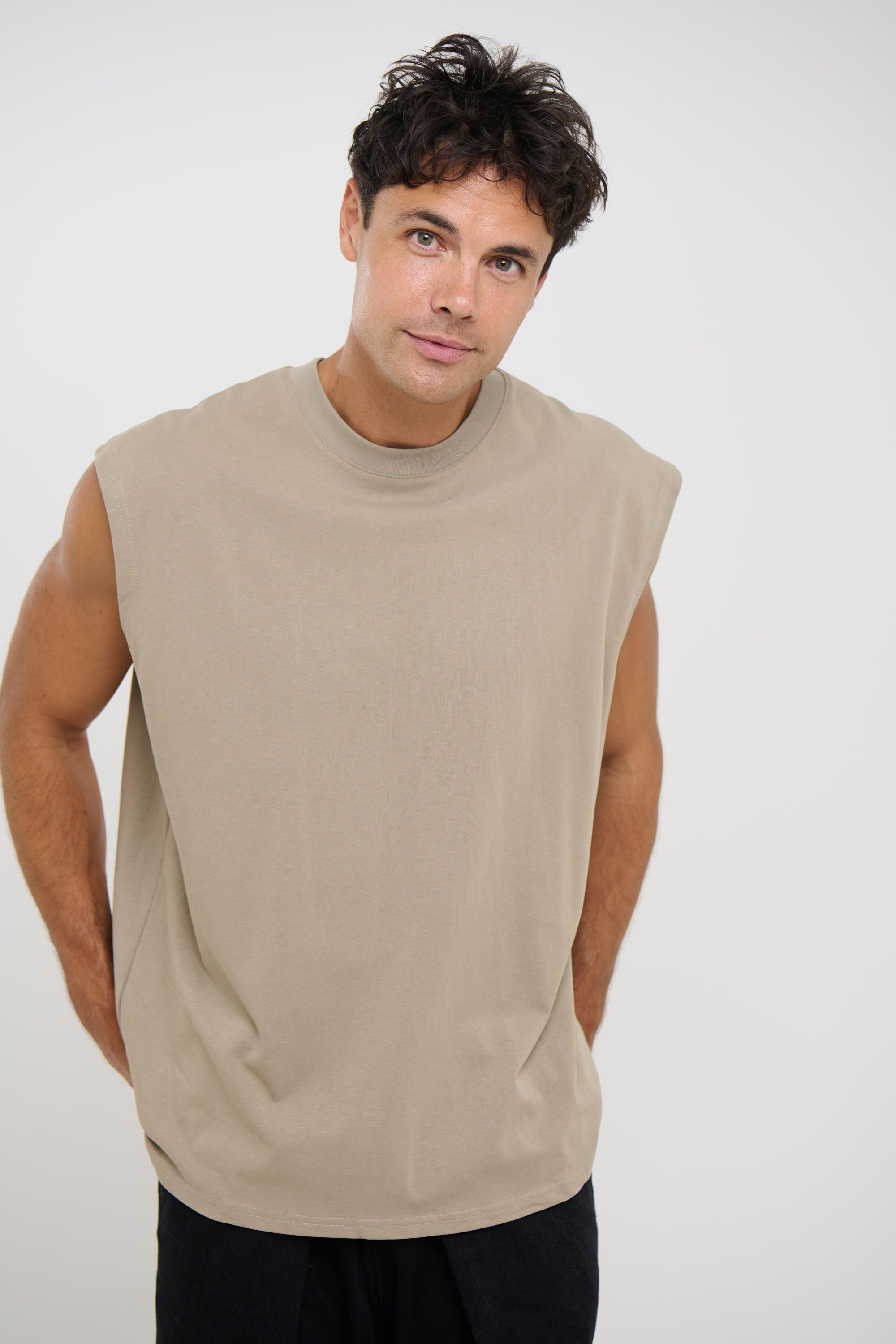 Rosco Crew Neck Tank Army