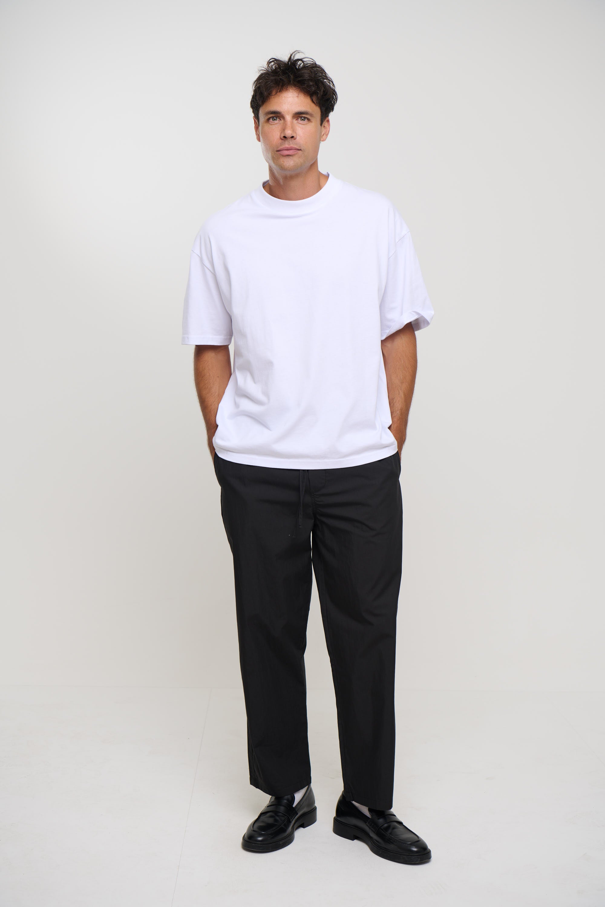 Cal Straight Cotton Pant Black