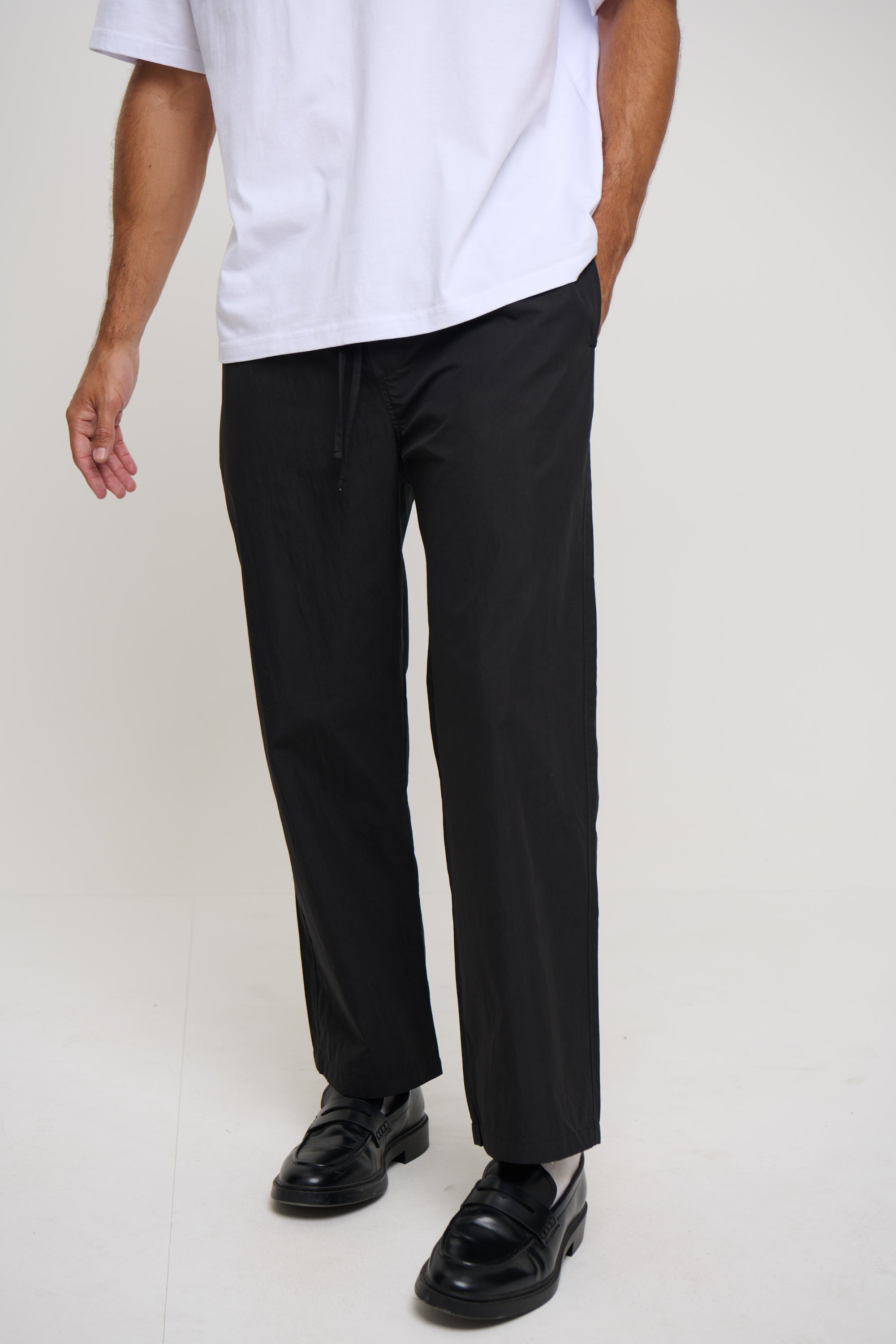 Cal Straight Cotton Pant Black