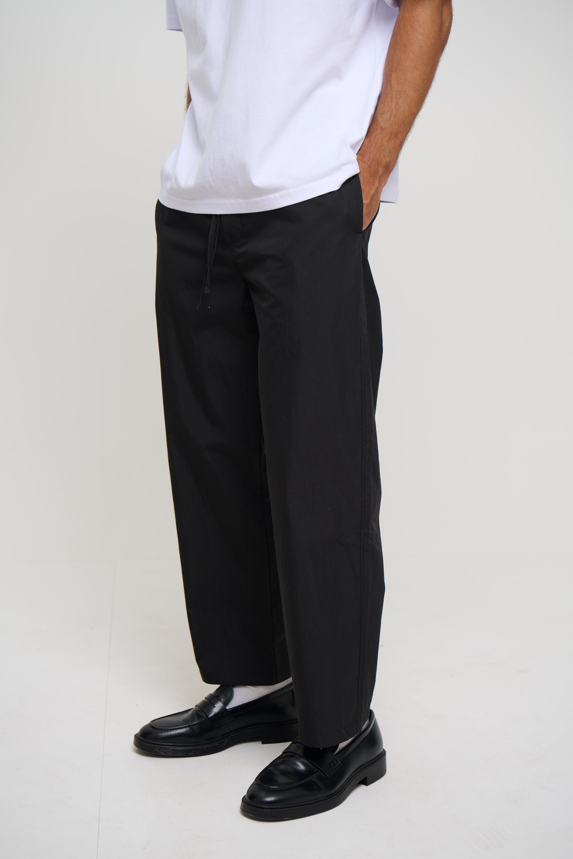 Cal Straight Cotton Pant Black