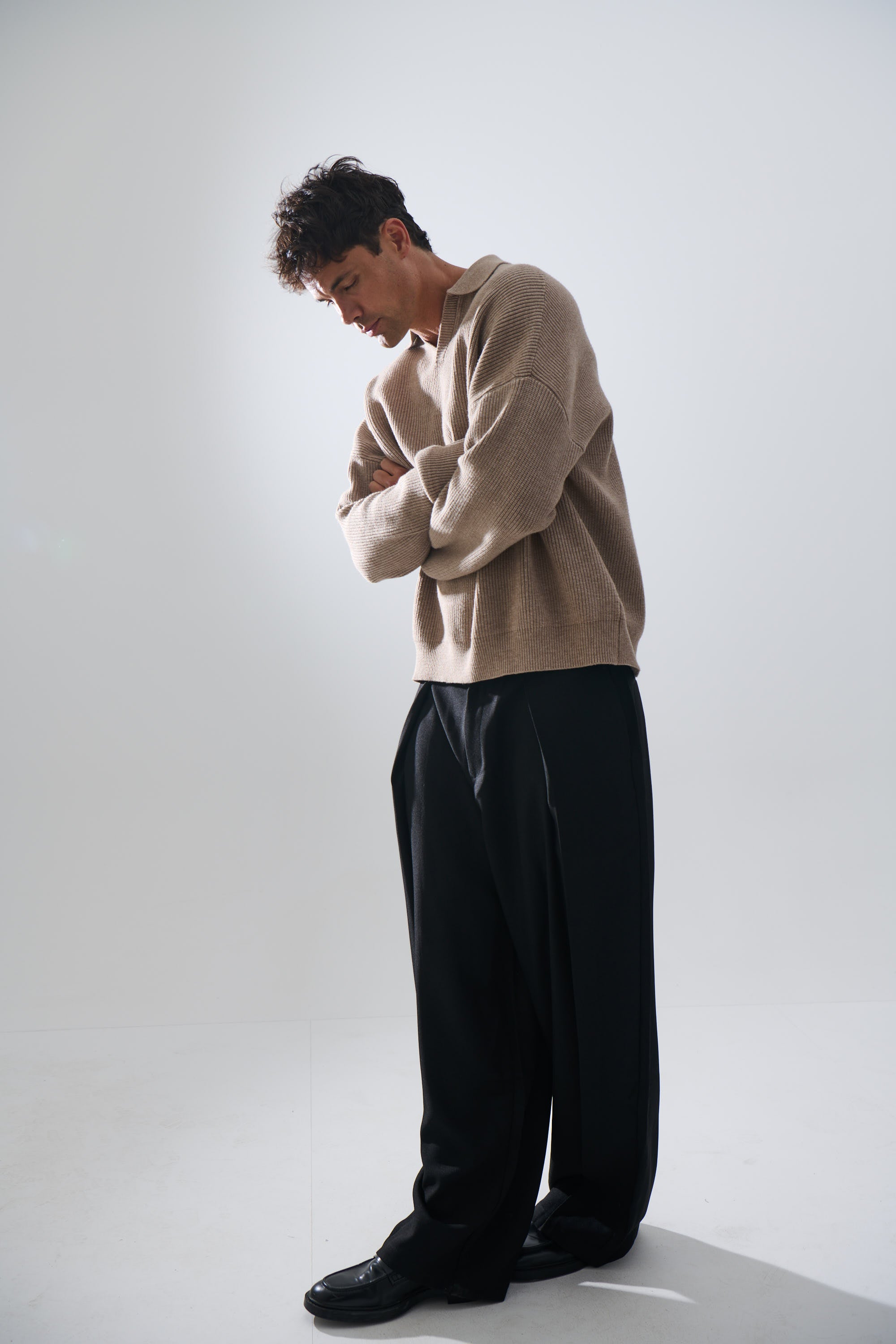 Jay Knitted Polo Oat