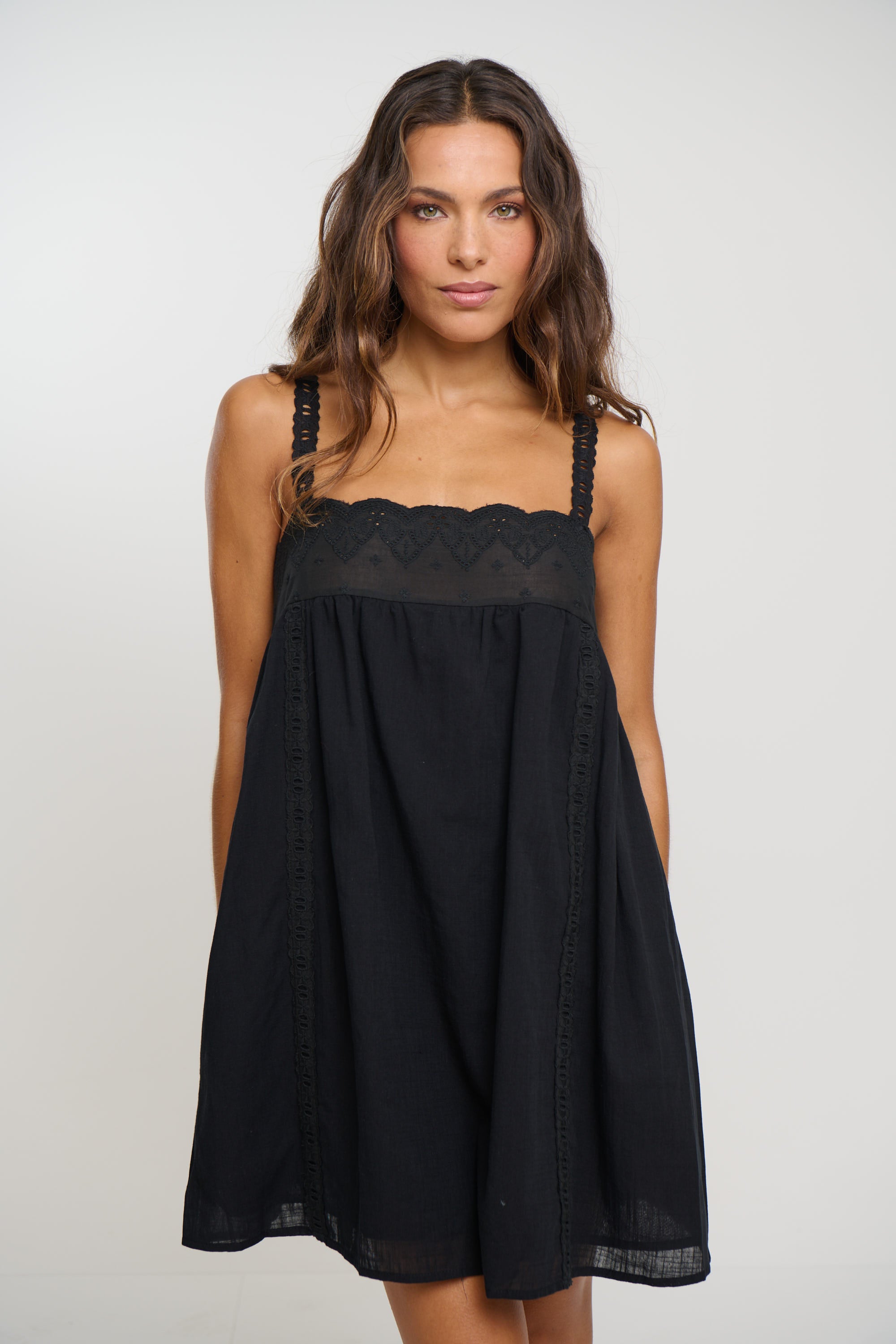 Wynter Lace Mini Dress Black