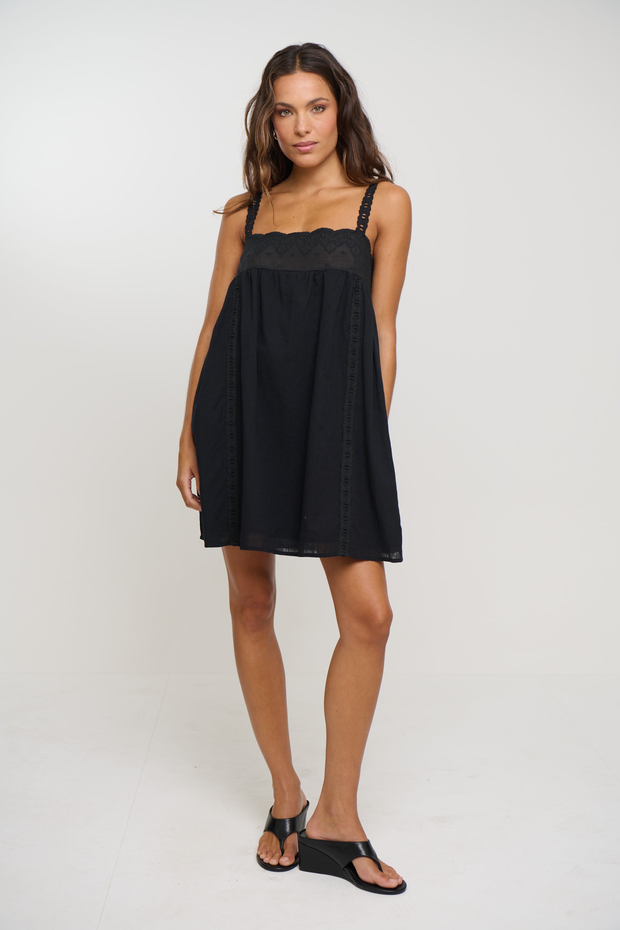 Wynter Lace Mini Dress Black