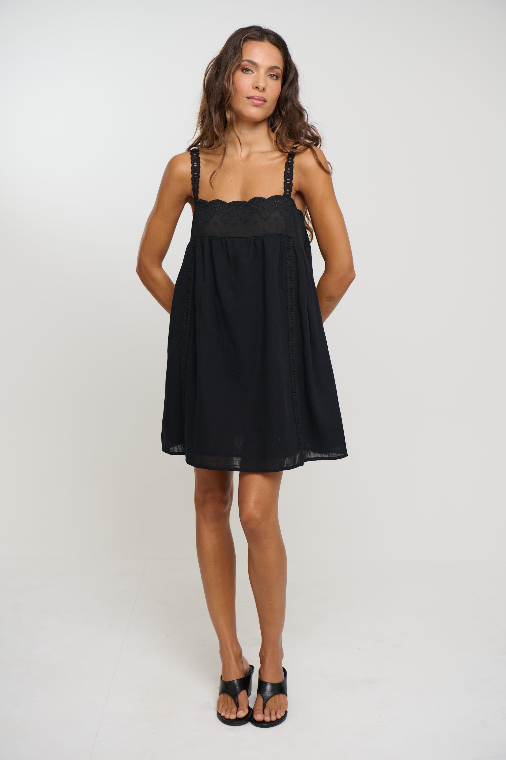 Wynter Lace Mini Dress Black