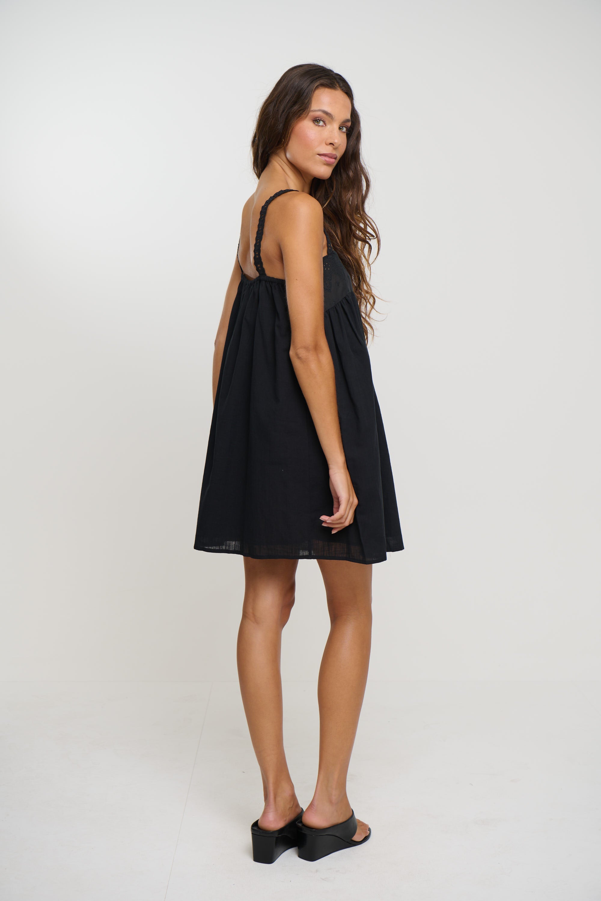 Wynter Lace Mini Dress Black