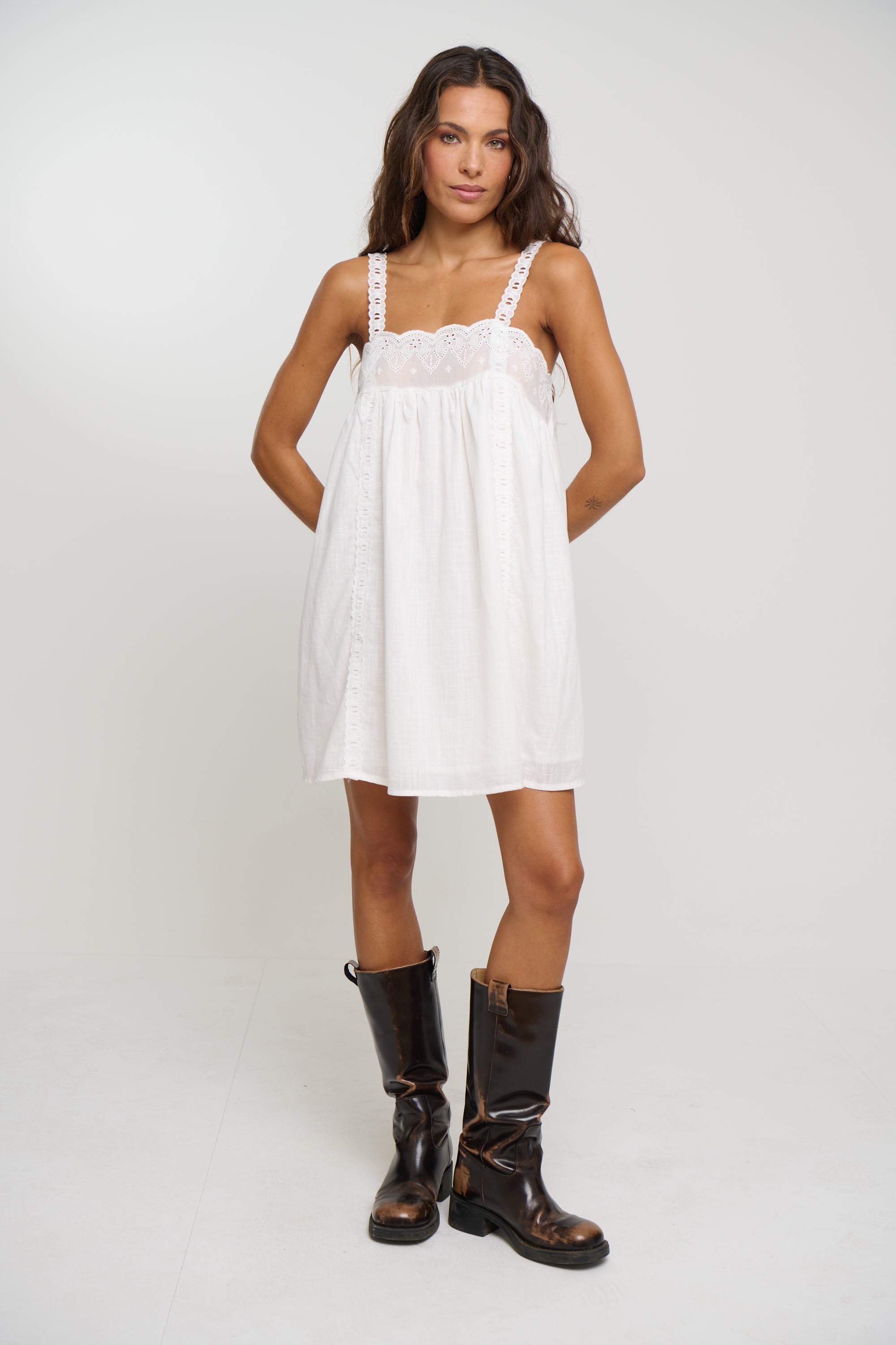 Wynter Lace Mini Dress White