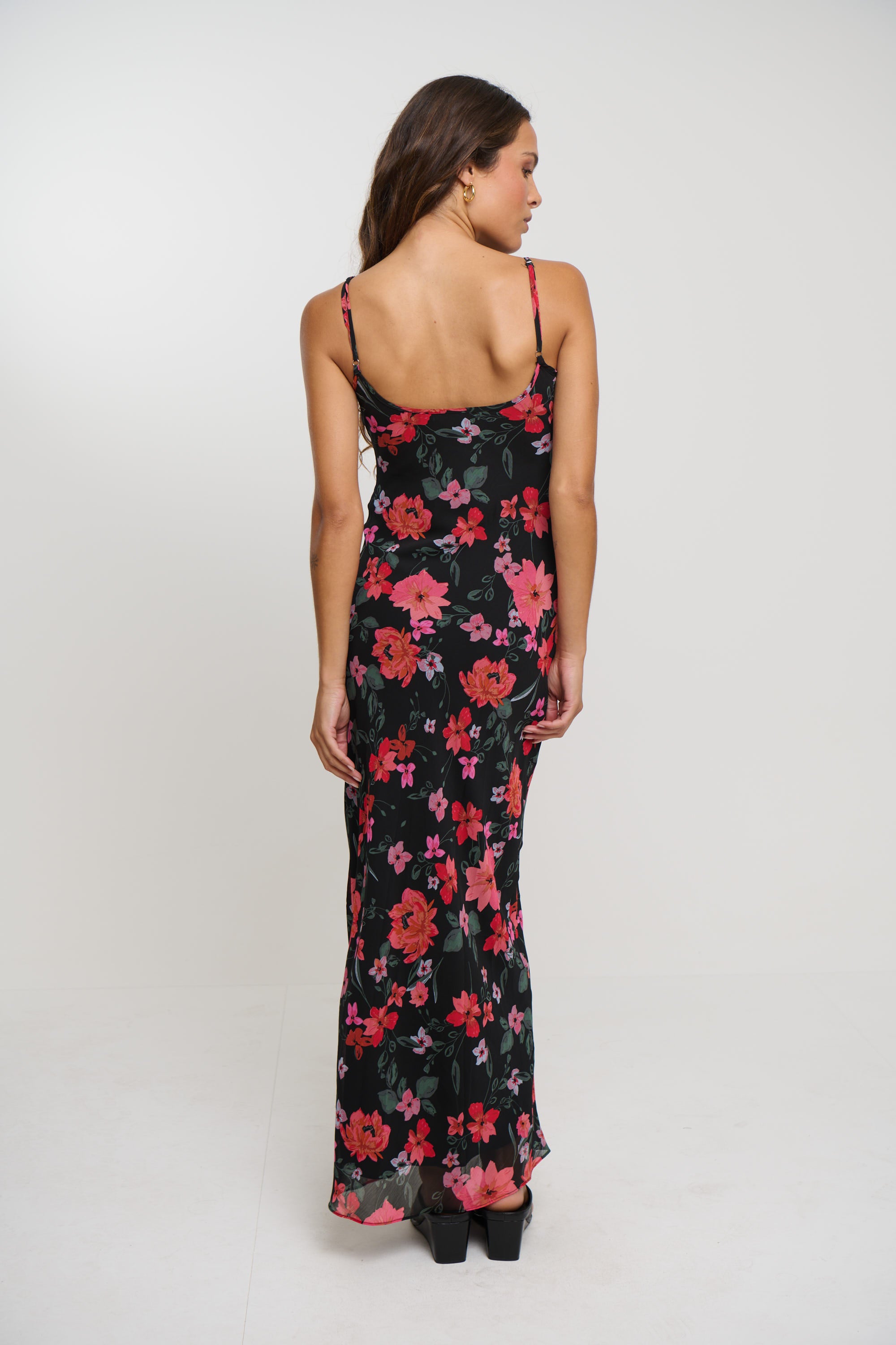 Rhea Maxi Dress Black Floral