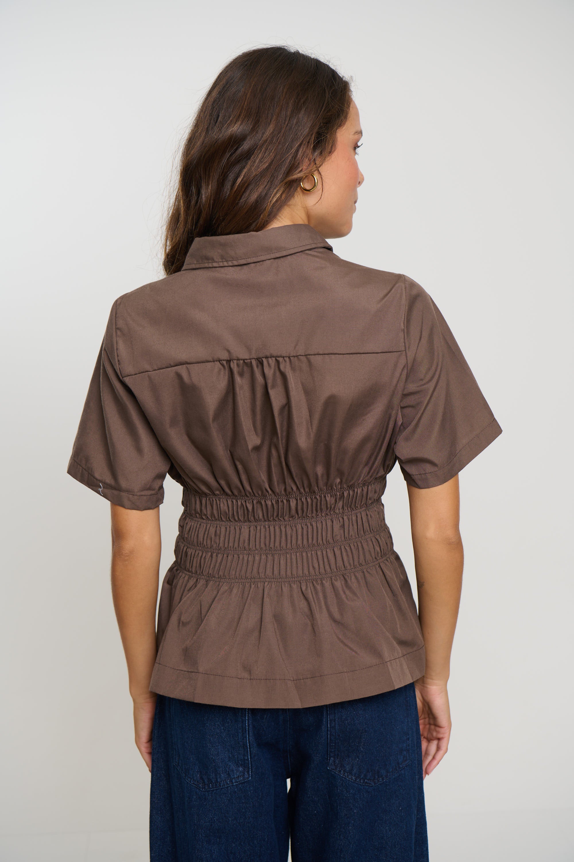 Brooke Short Sleeve Shirt Chocolate