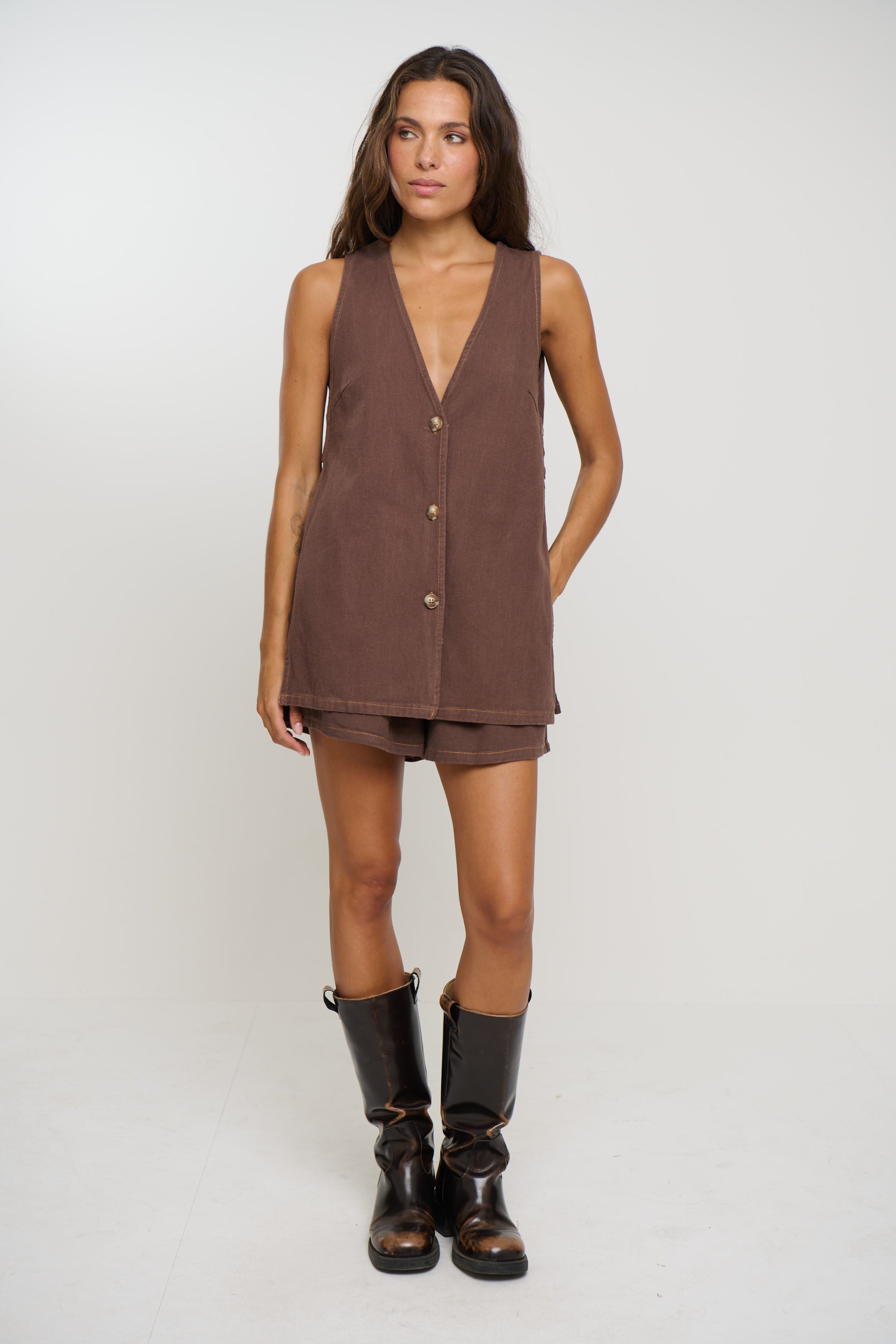 Bonnie Set Chocolate Denim