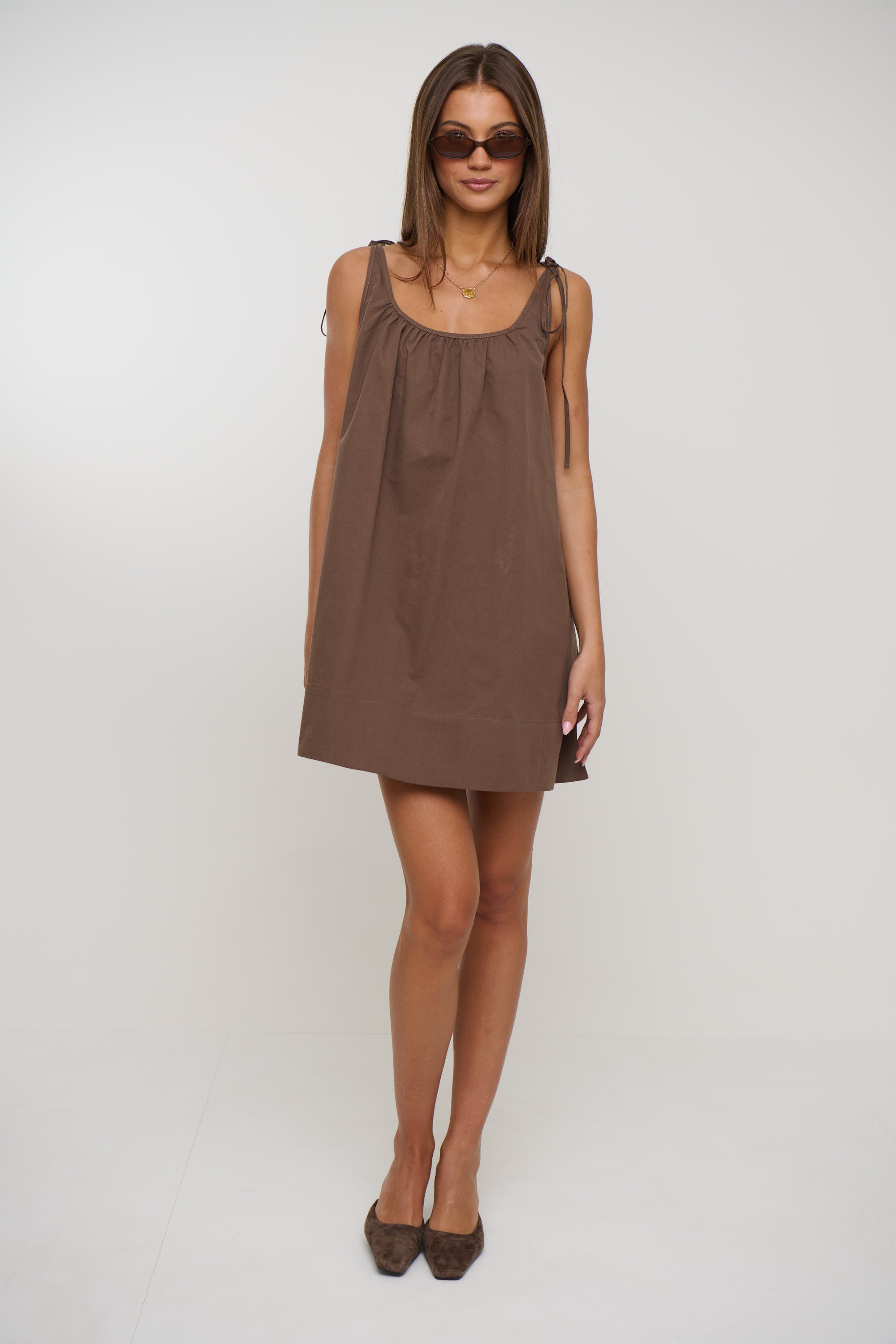 Laine Mini Dress Chocolate