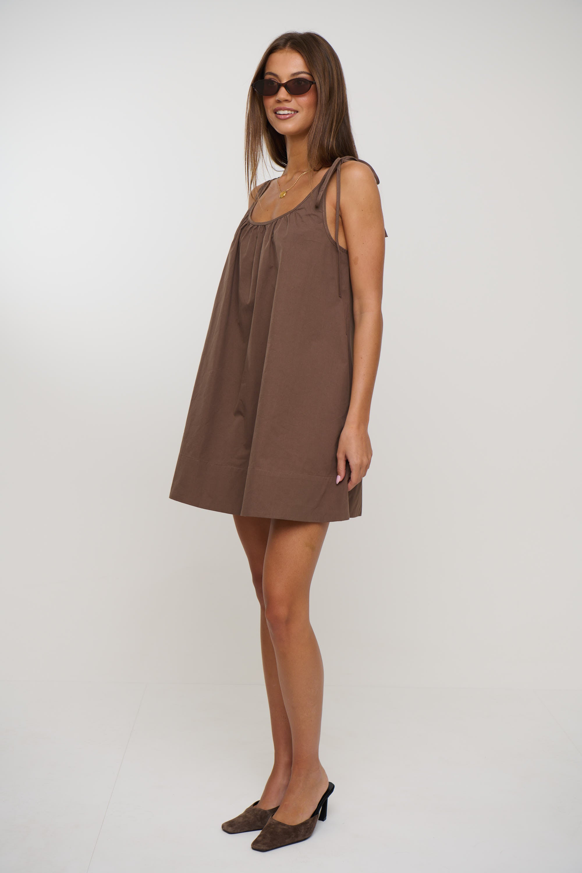 Laine Mini Dress Chocolate