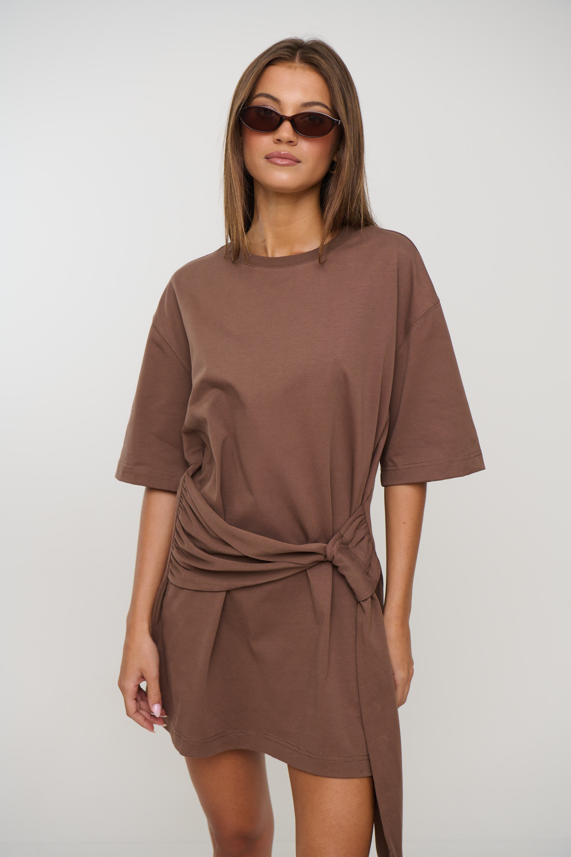 Delani Tee Dress Hazelnut