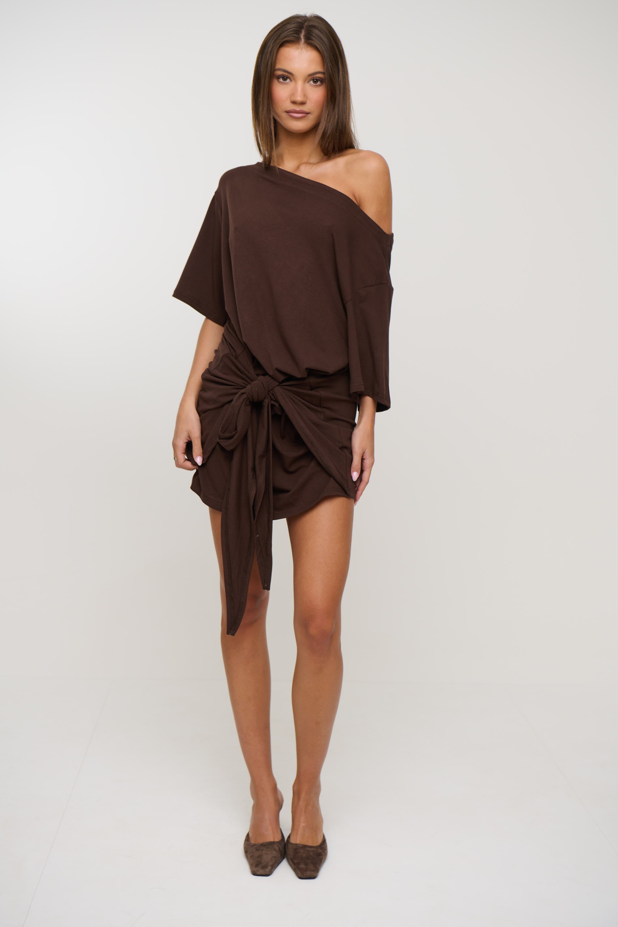 Tyla Mini Dress Chocolate