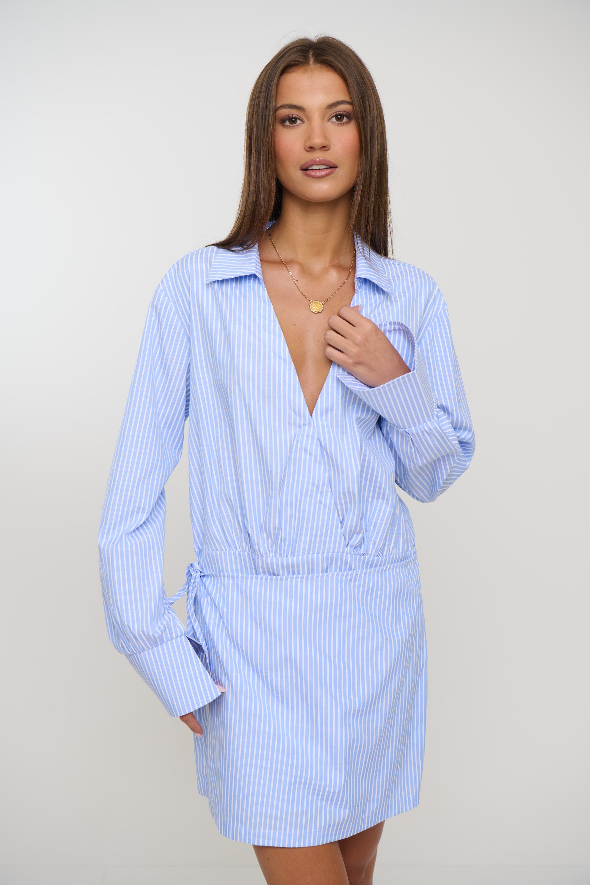August Shirt Dress Blue