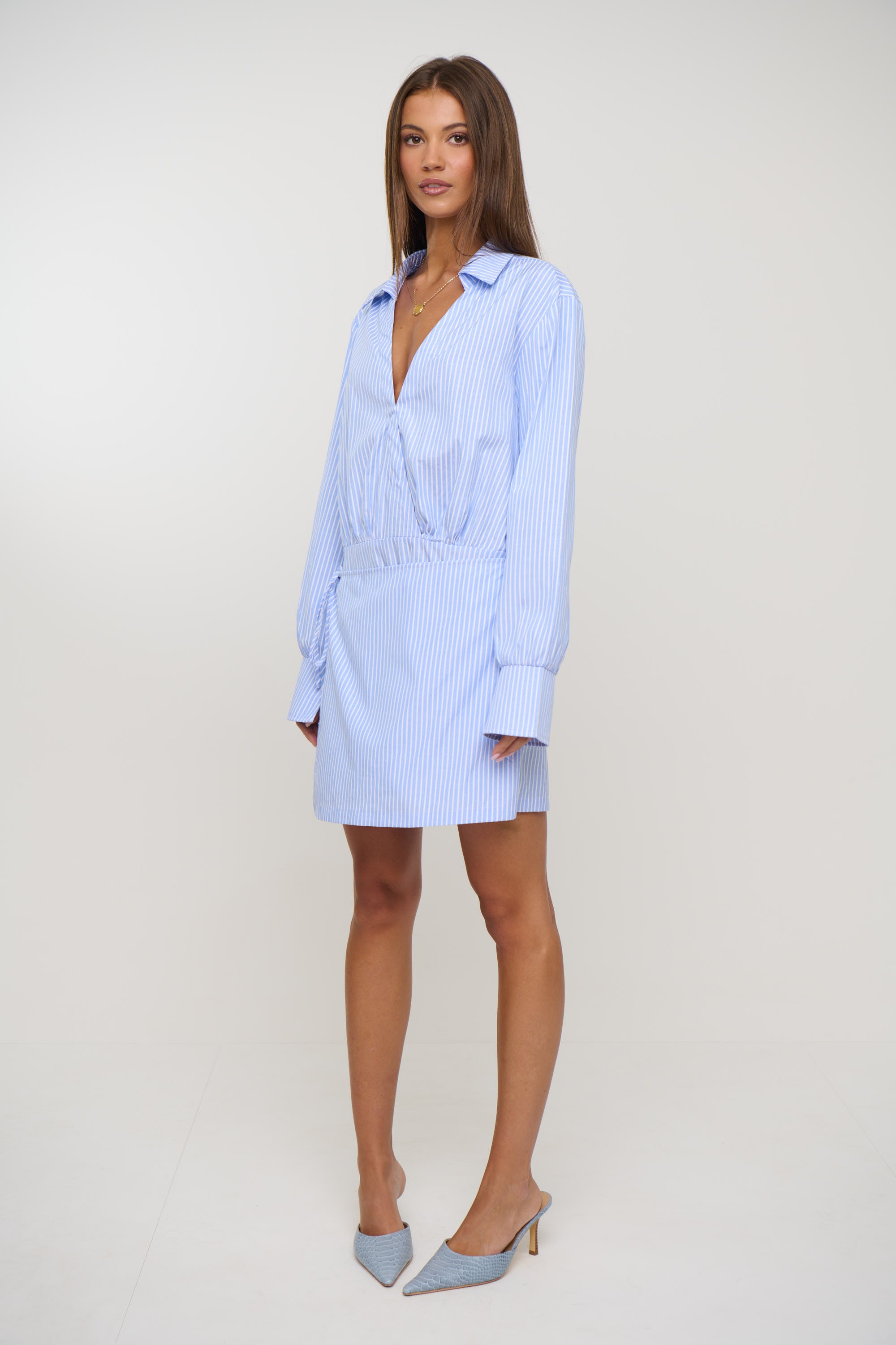 August Shirt Dress Blue