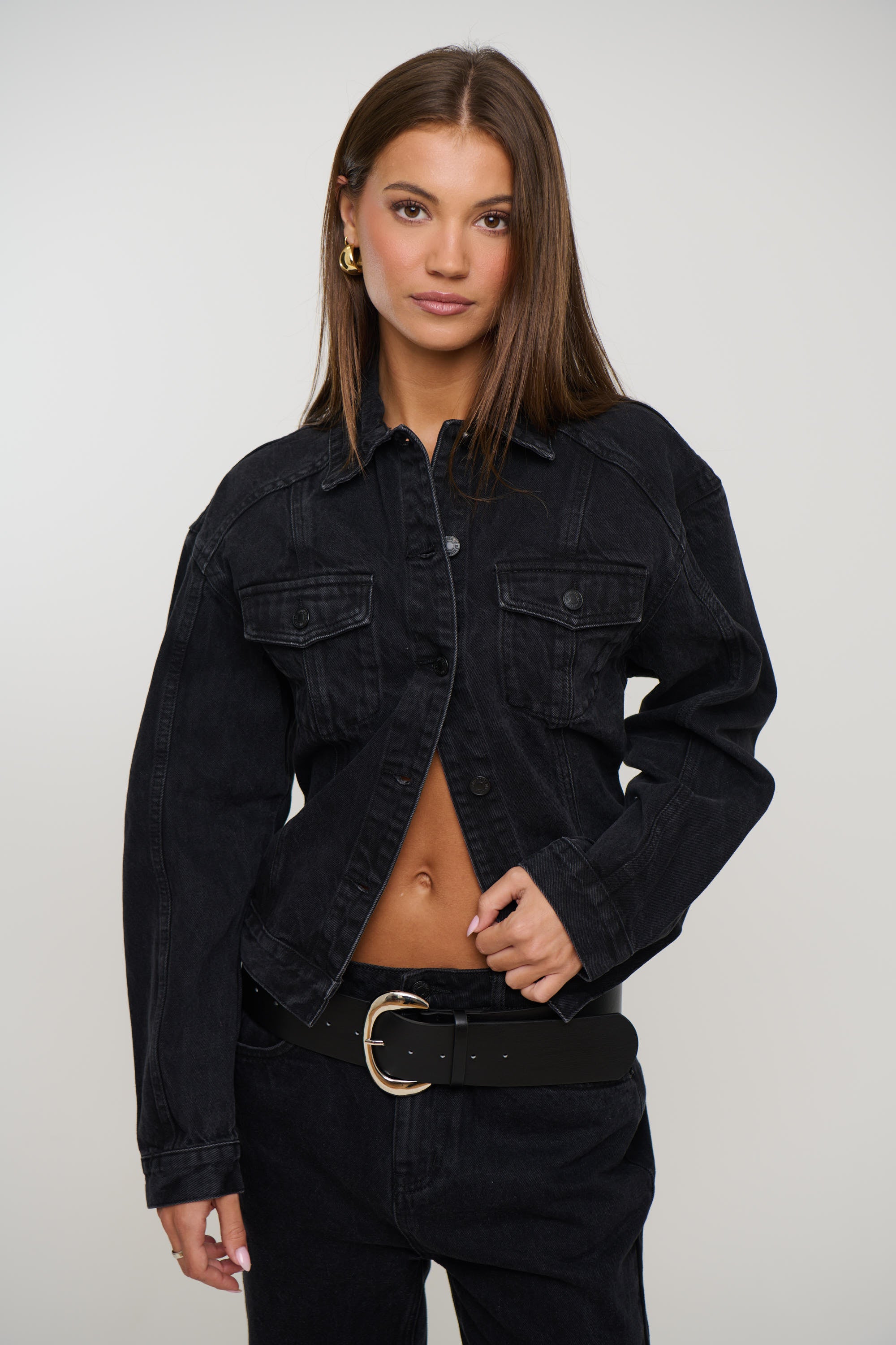 Violet Denim Jacket Backstage Black