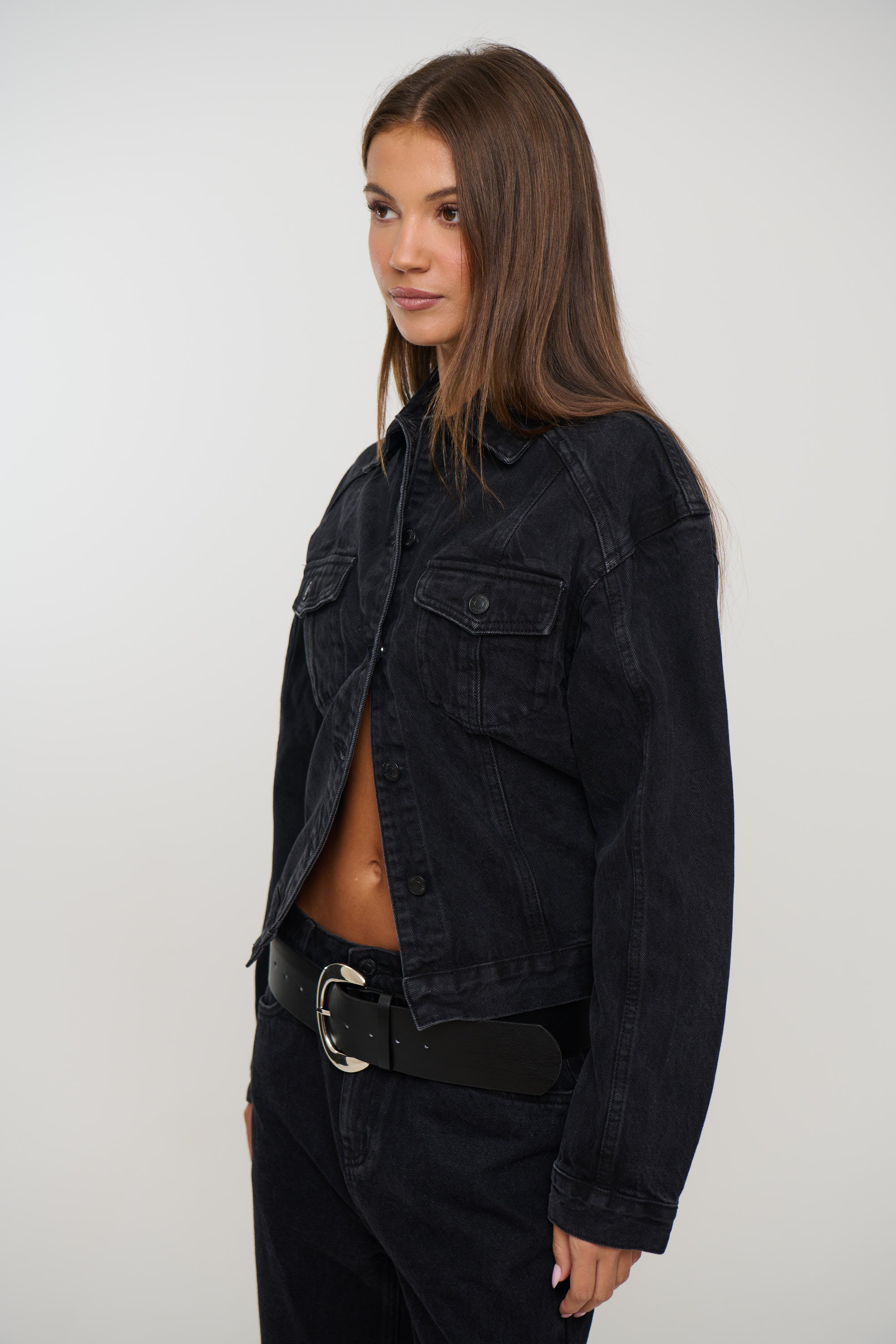 Violet Denim Jacket Backstage Black