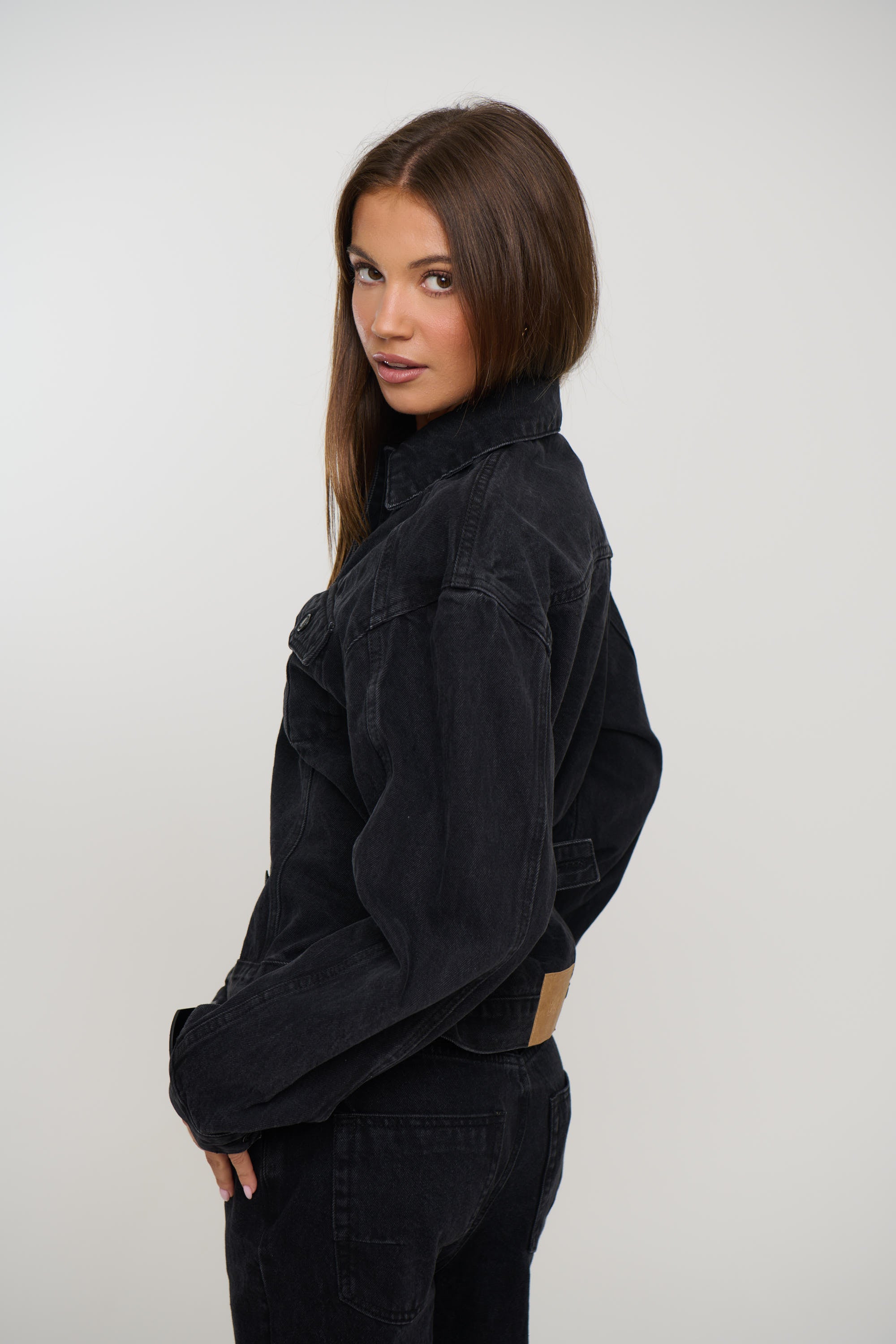 Violet Denim Jacket Backstage Black